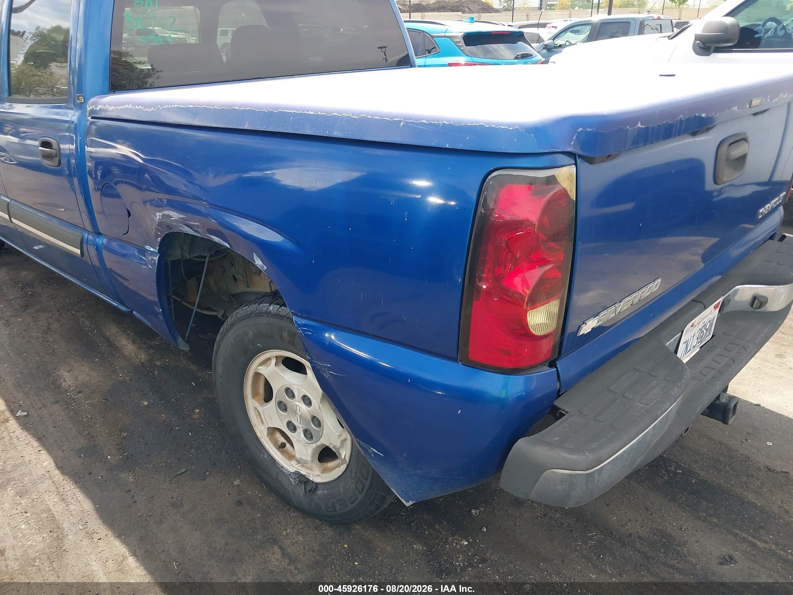 2004 Chevrolet Silverado 1500 Ls Blue vin: 2GCEC13T441360701