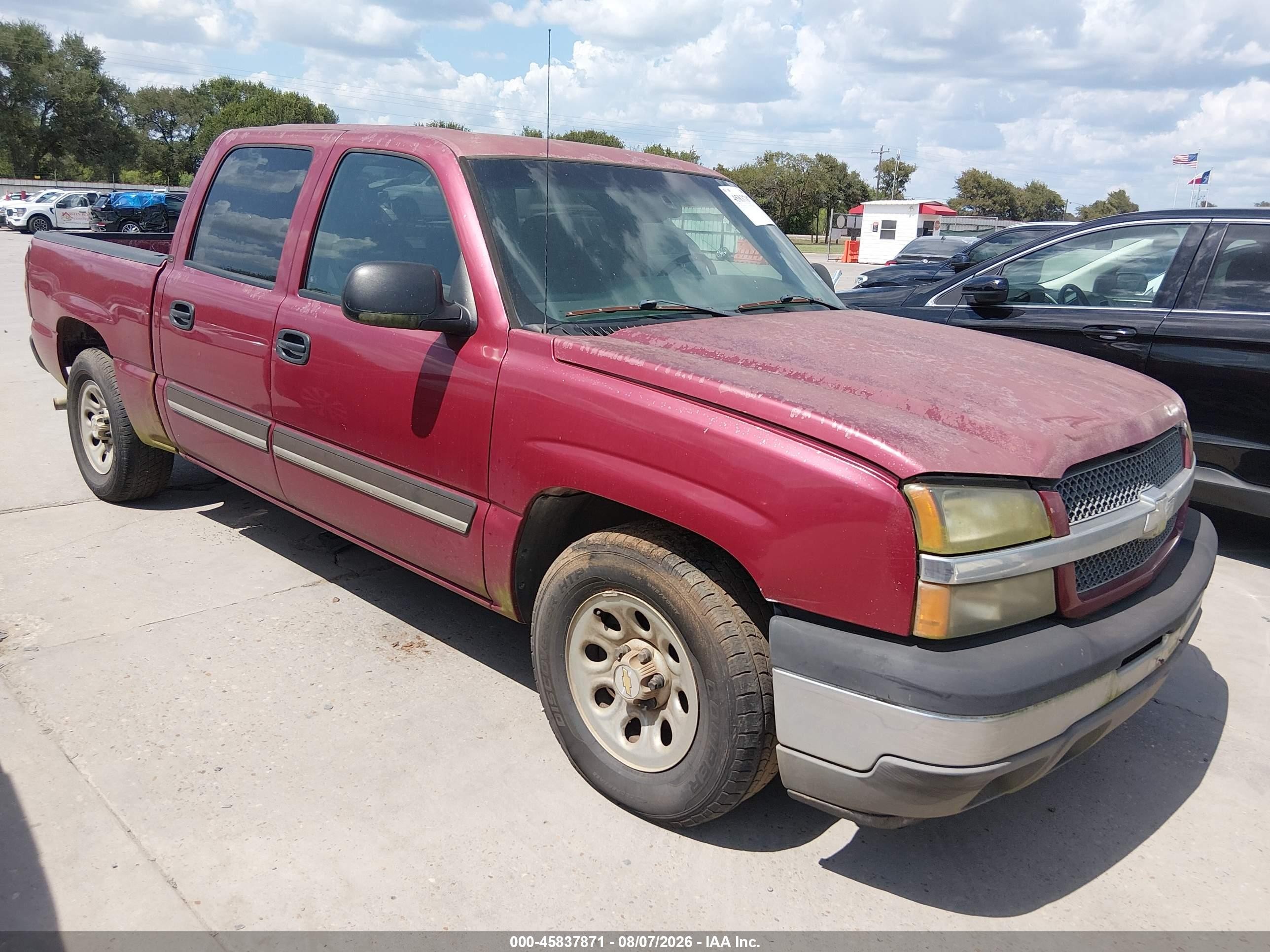 2005 Chevrolet Silverado 1500 Ls Maroon vin: 2GCEC13T551170214