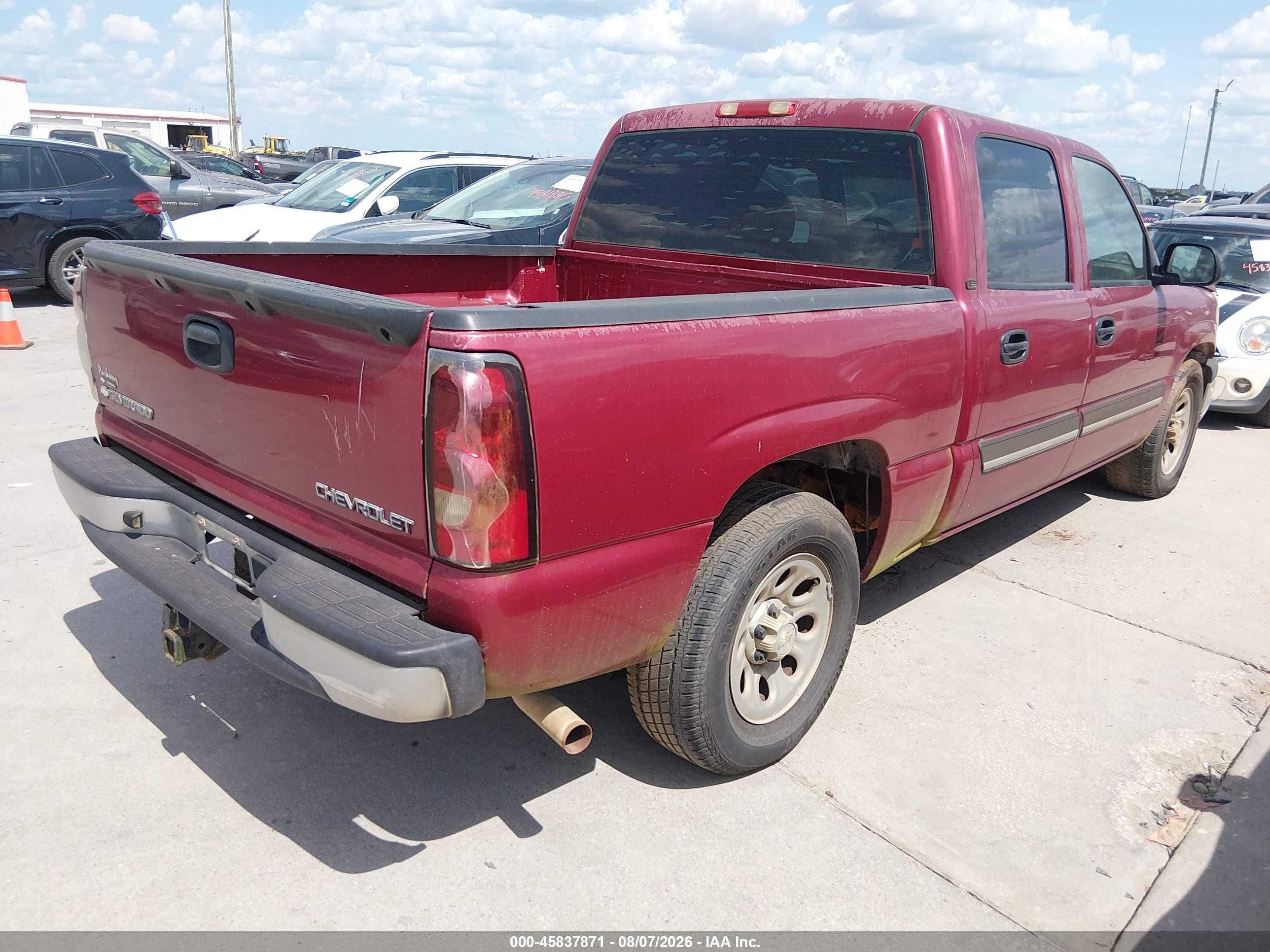 2005 Chevrolet Silverado 1500 Ls Maroon vin: 2GCEC13T551170214