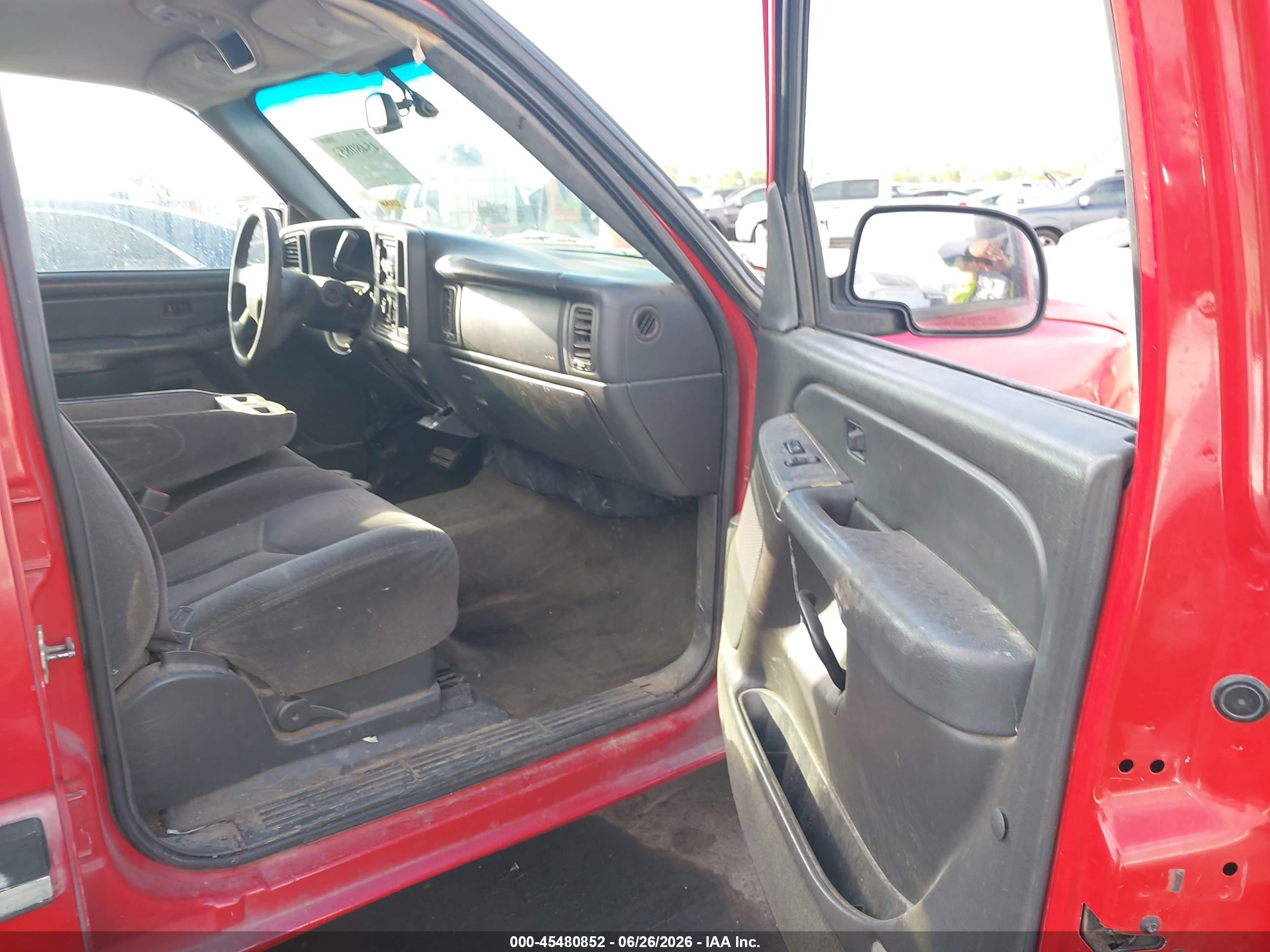 2005 Chevrolet Silverado 1500 Ls Red vin: 2GCEC13T651211062