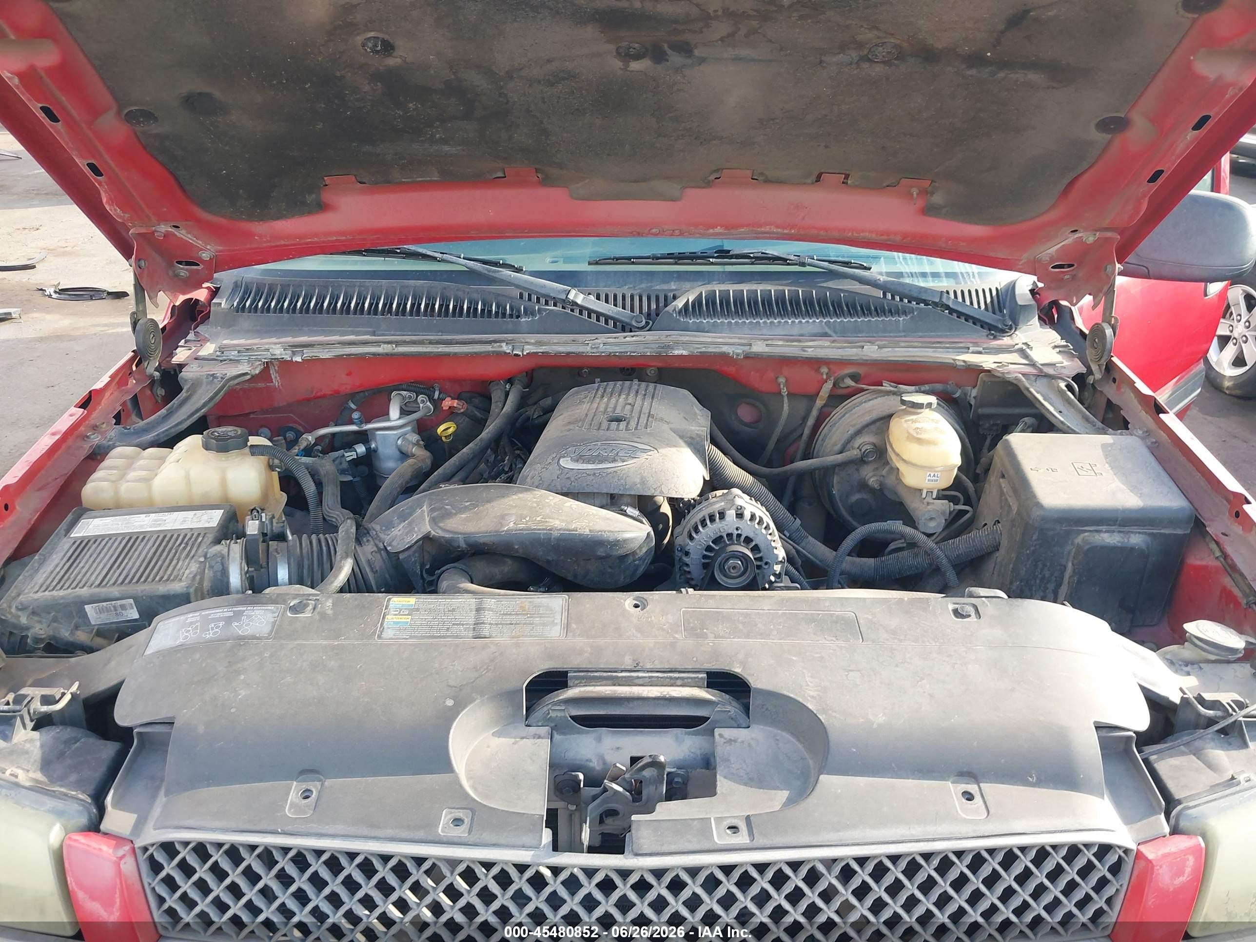 2005 Chevrolet Silverado 1500 Ls Red vin: 2GCEC13T651211062