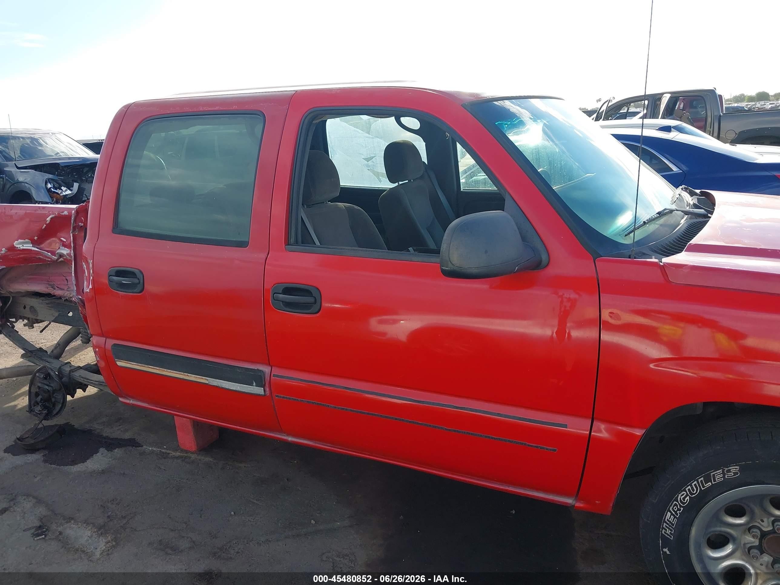 2005 Chevrolet Silverado 1500 Ls Red vin: 2GCEC13T651211062