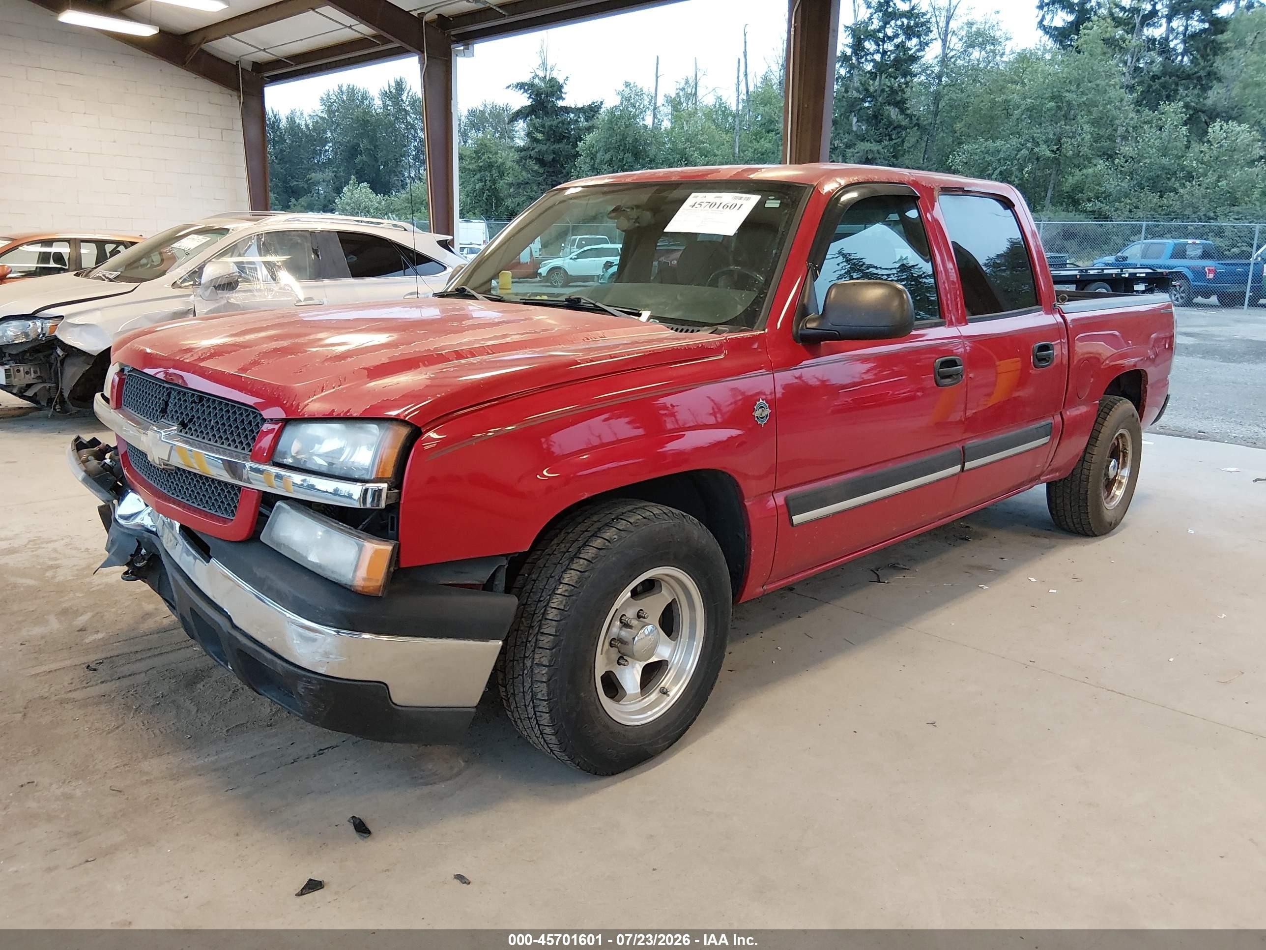 2004 Chevrolet Silverado 1500 Ls Red vin: 2GCEC13T741329619