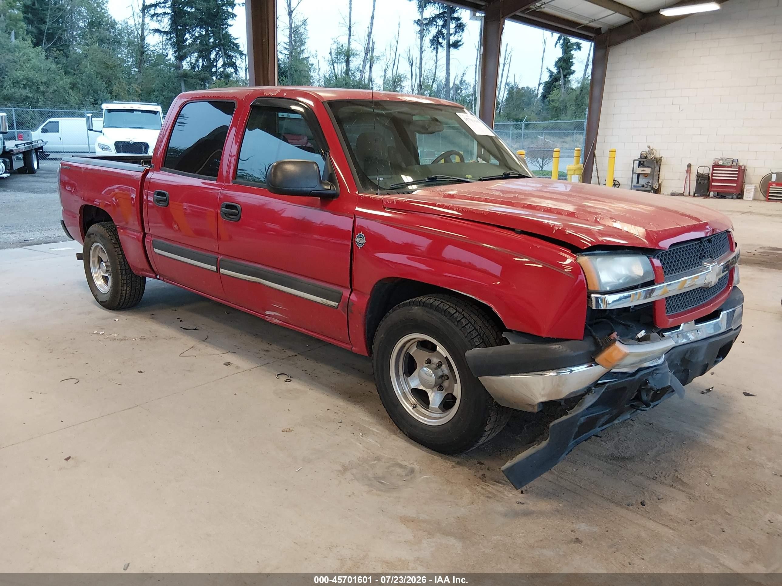 2004 Chevrolet Silverado 1500 Ls Red vin: 2GCEC13T741329619