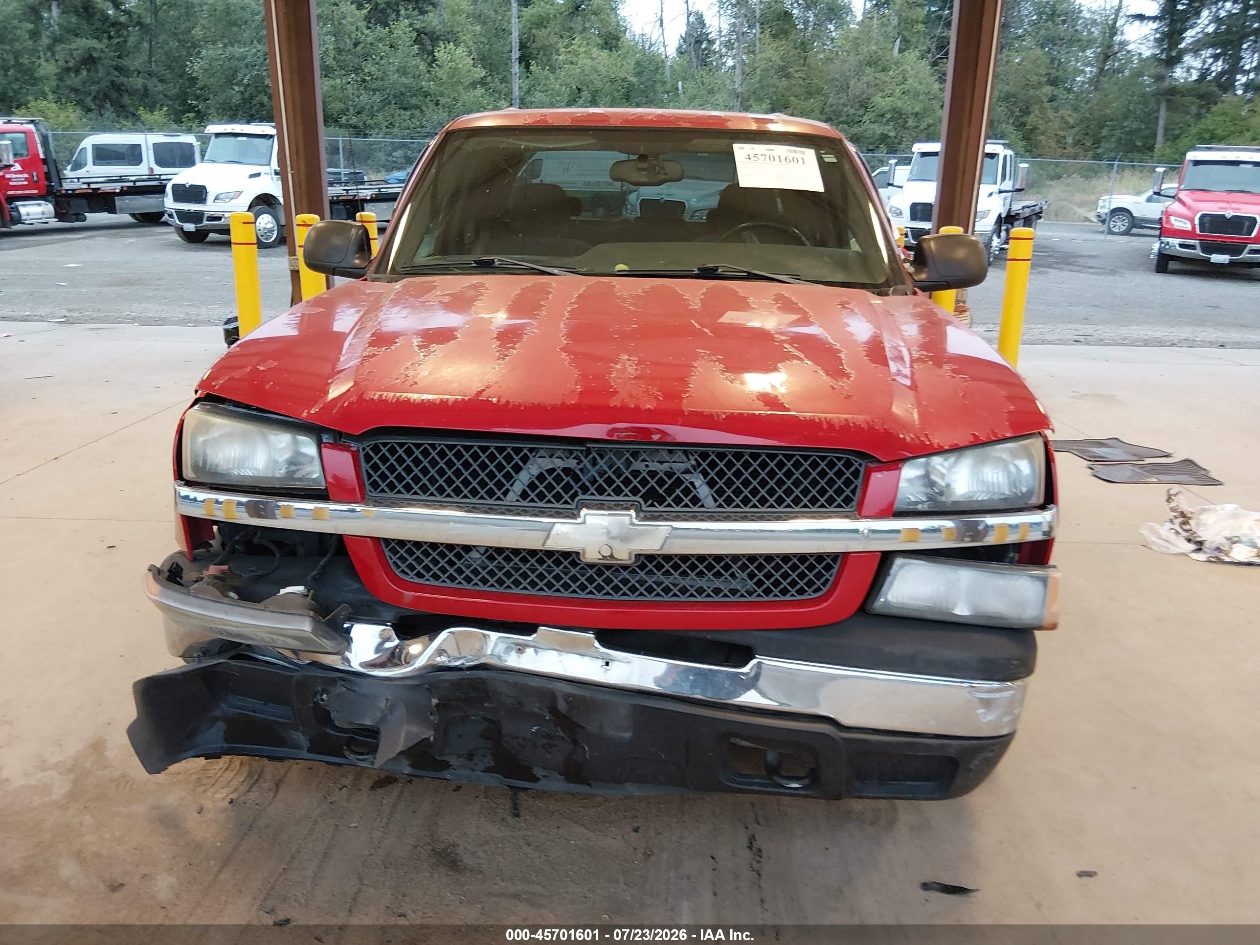 2004 Chevrolet Silverado 1500 Ls Red vin: 2GCEC13T741329619