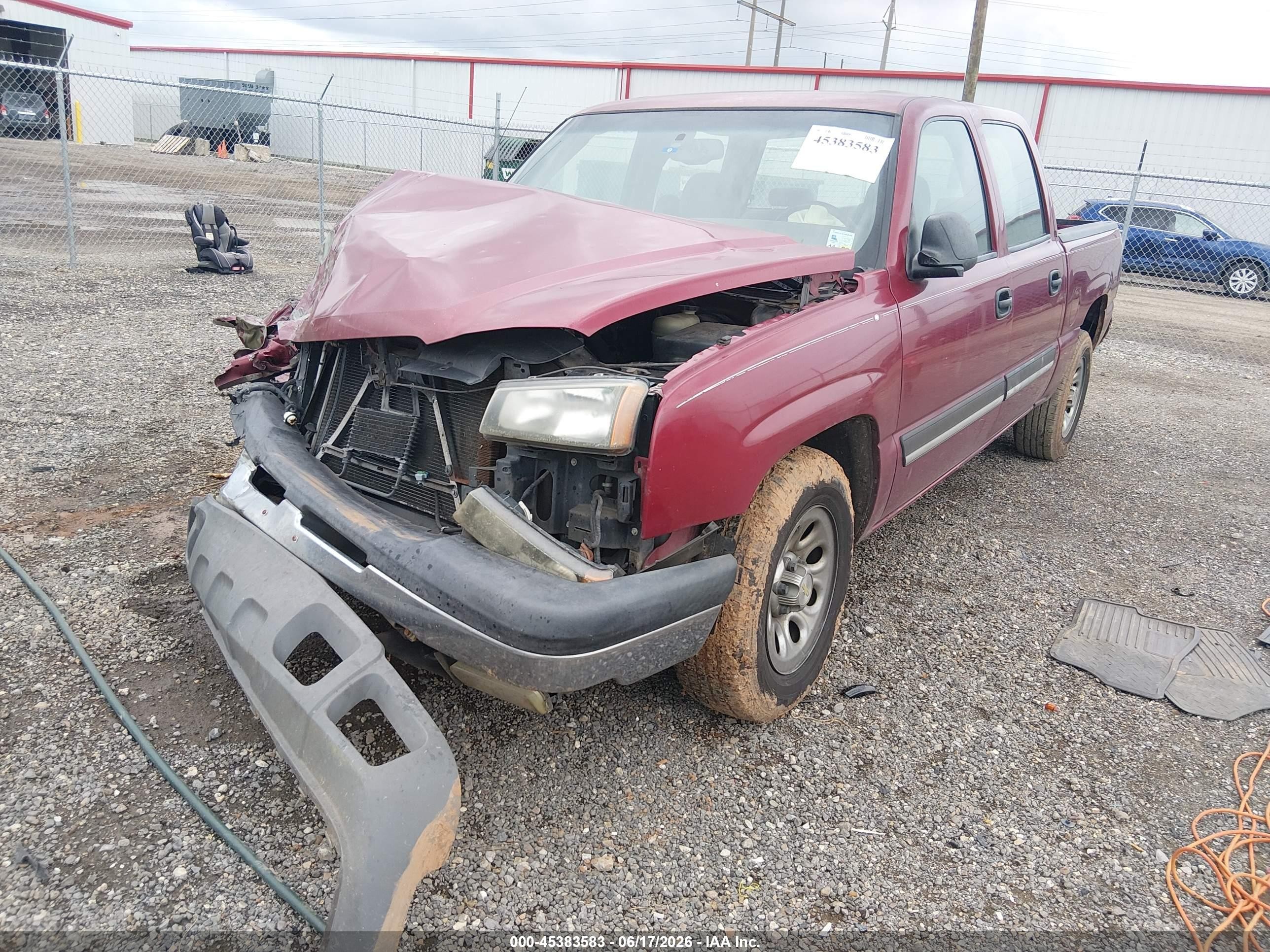 2005 Chevrolet Silverado 1500 Ls Red vin: 2GCEC13T751391796