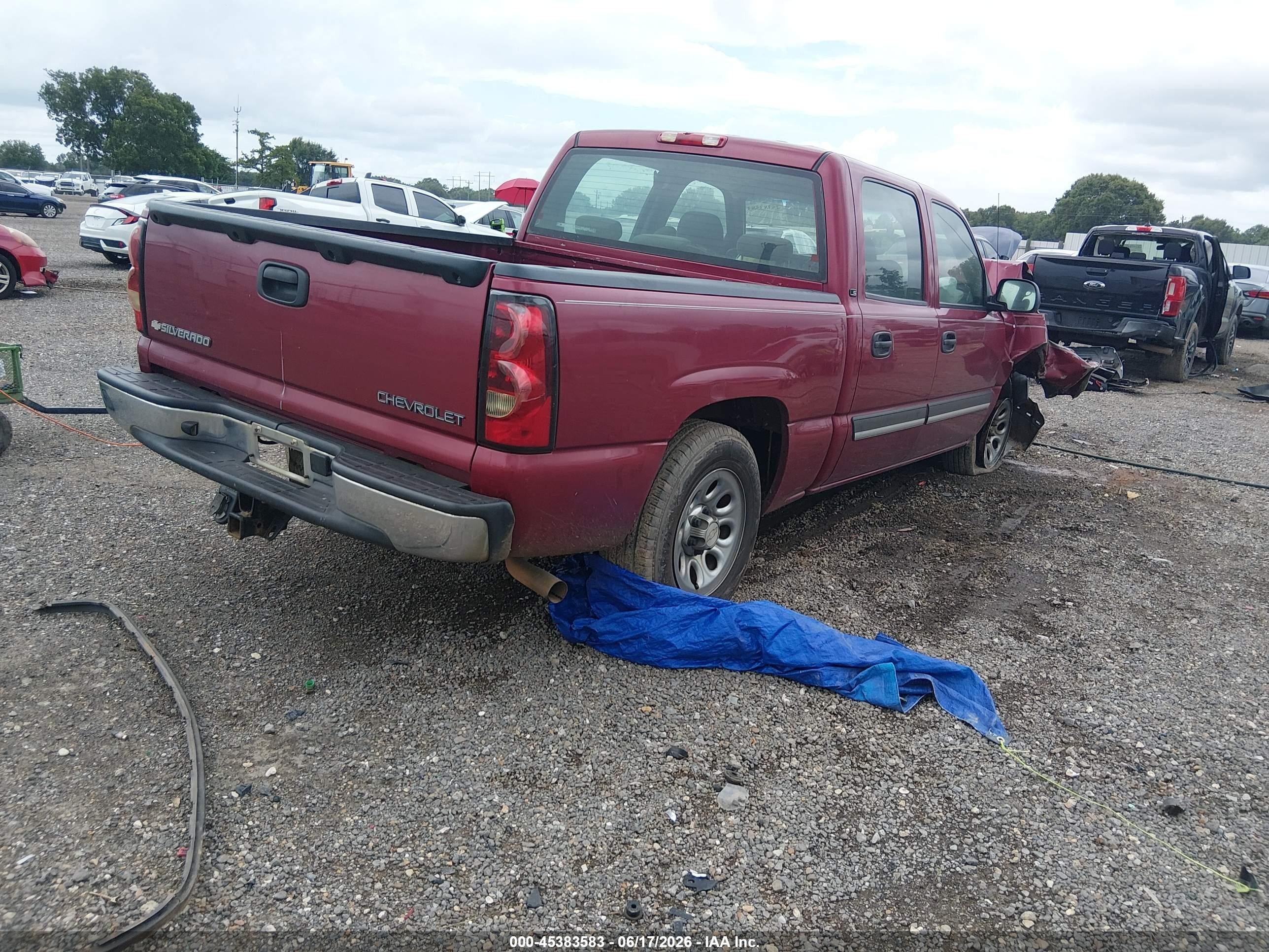 2005 Chevrolet Silverado 1500 Ls Red vin: 2GCEC13T751391796