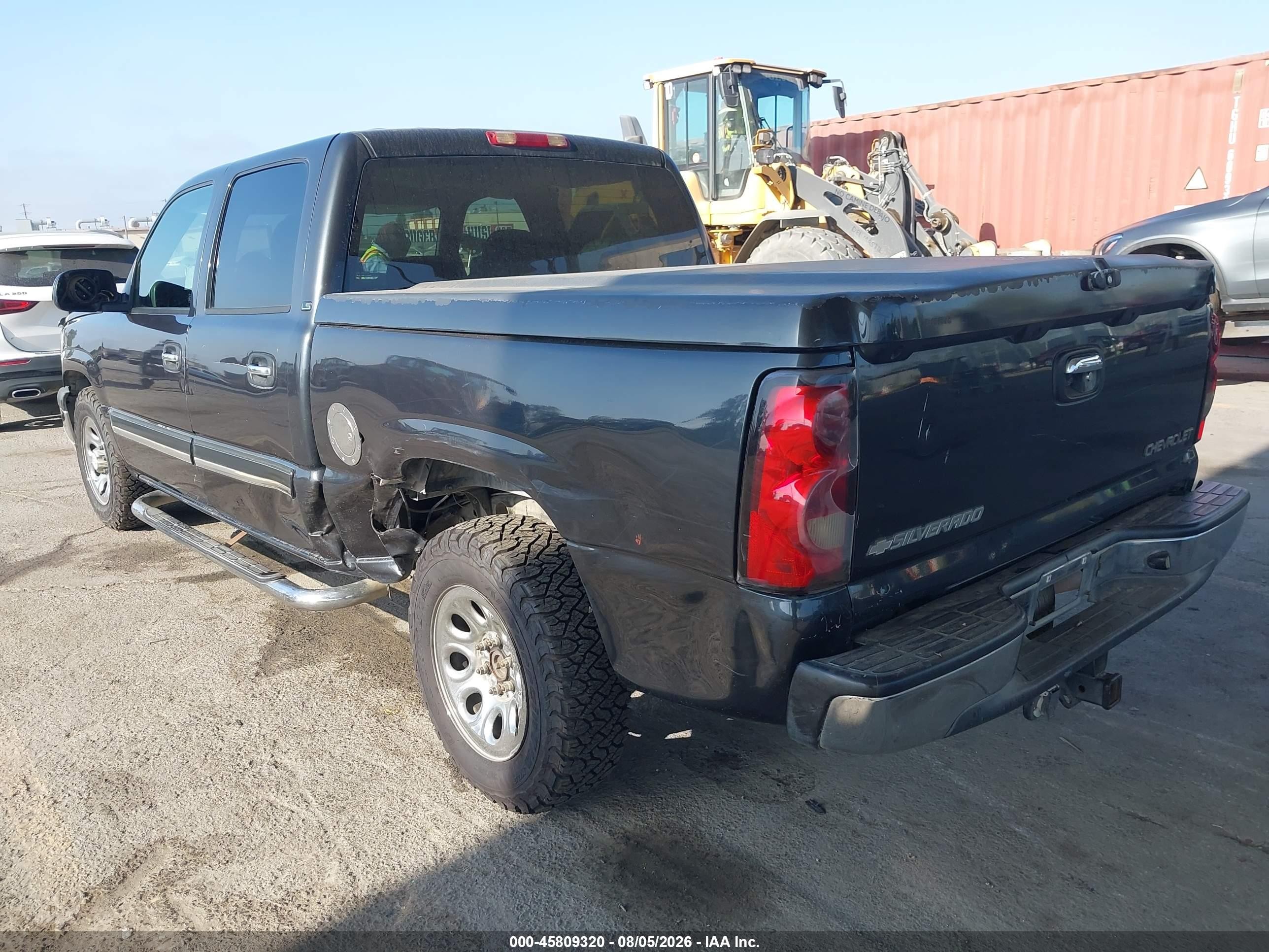 2005 Chevrolet Silverado 1500 Ls Black vin: 2GCEC13T851354692