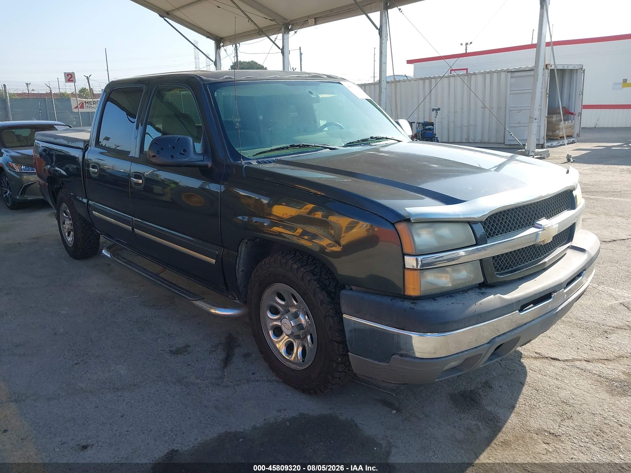 2005 Chevrolet Silverado 1500 Ls Black vin: 2GCEC13T851354692