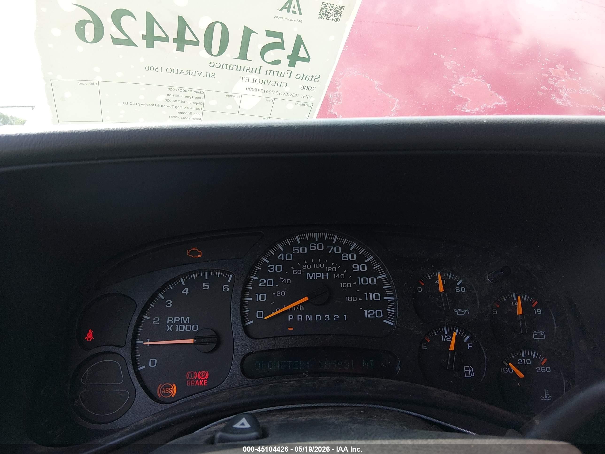 2006 Chevrolet Silverado 1500 Ls Red vin: 2GCEC13V061248000
