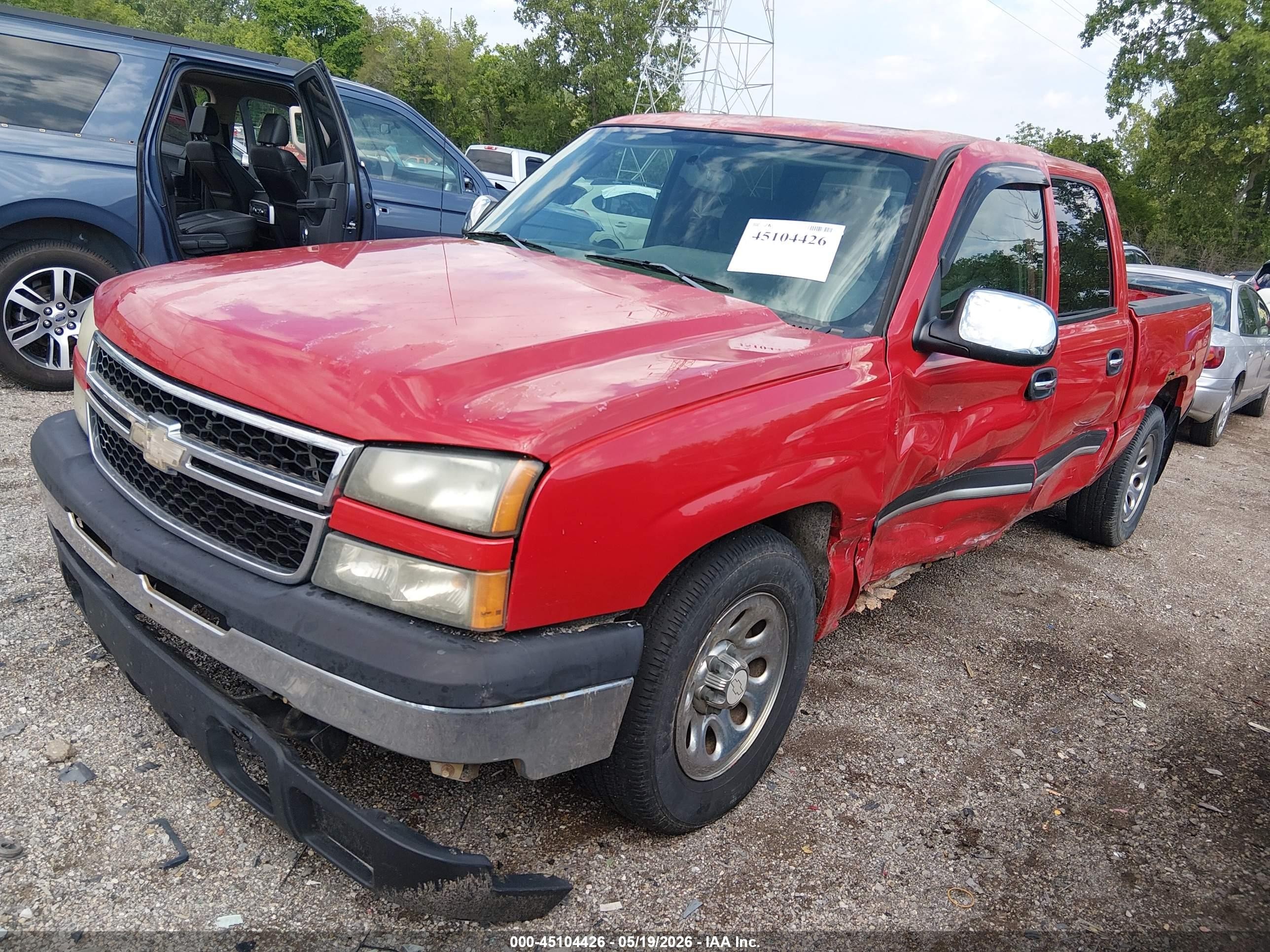 2006 Chevrolet Silverado 1500 Ls Red vin: 2GCEC13V061248000