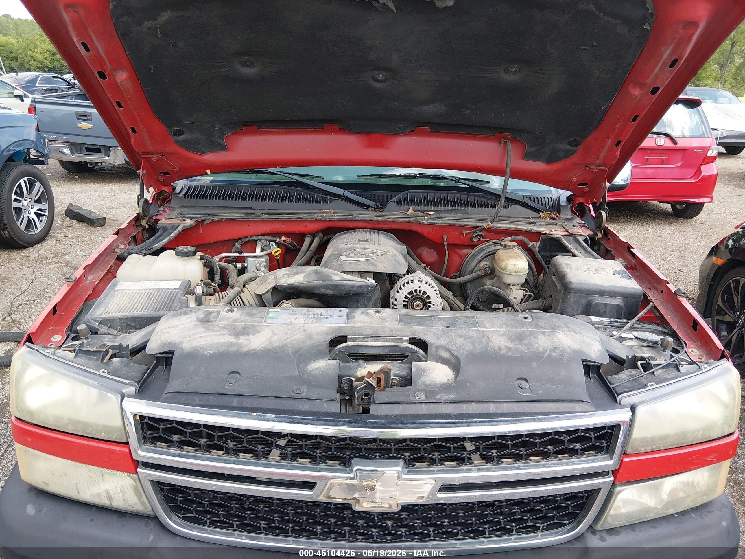 2006 Chevrolet Silverado 1500 Ls Red vin: 2GCEC13V061248000
