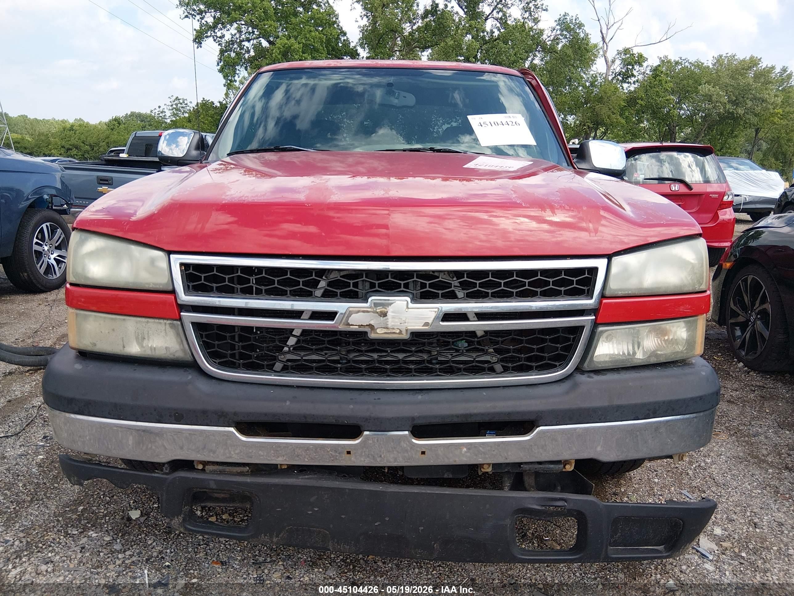 2006 Chevrolet Silverado 1500 Ls Red vin: 2GCEC13V061248000
