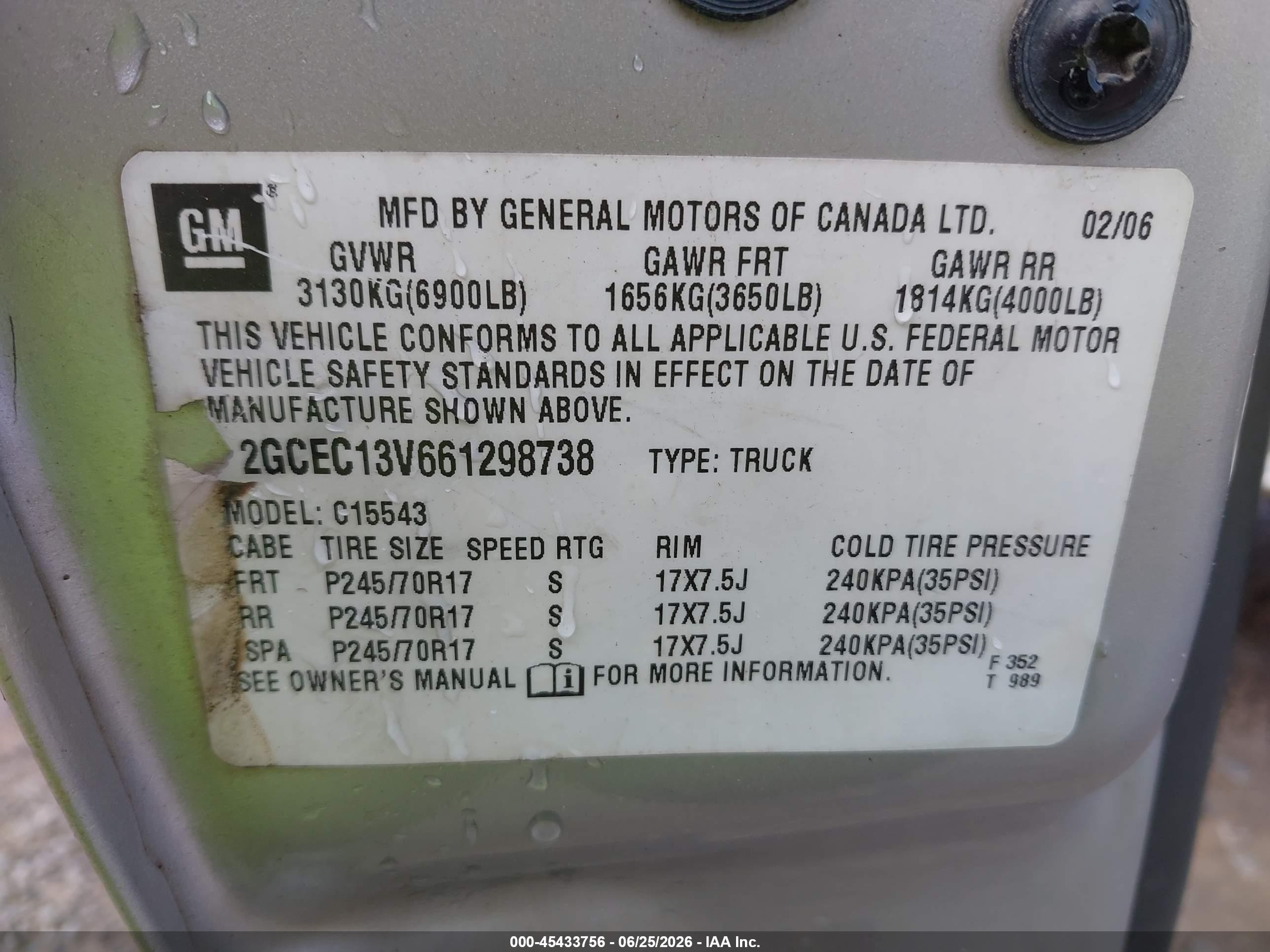 2006 Chevrolet Silverado 1500 Ls Silver vin: 2GCEC13V661298738