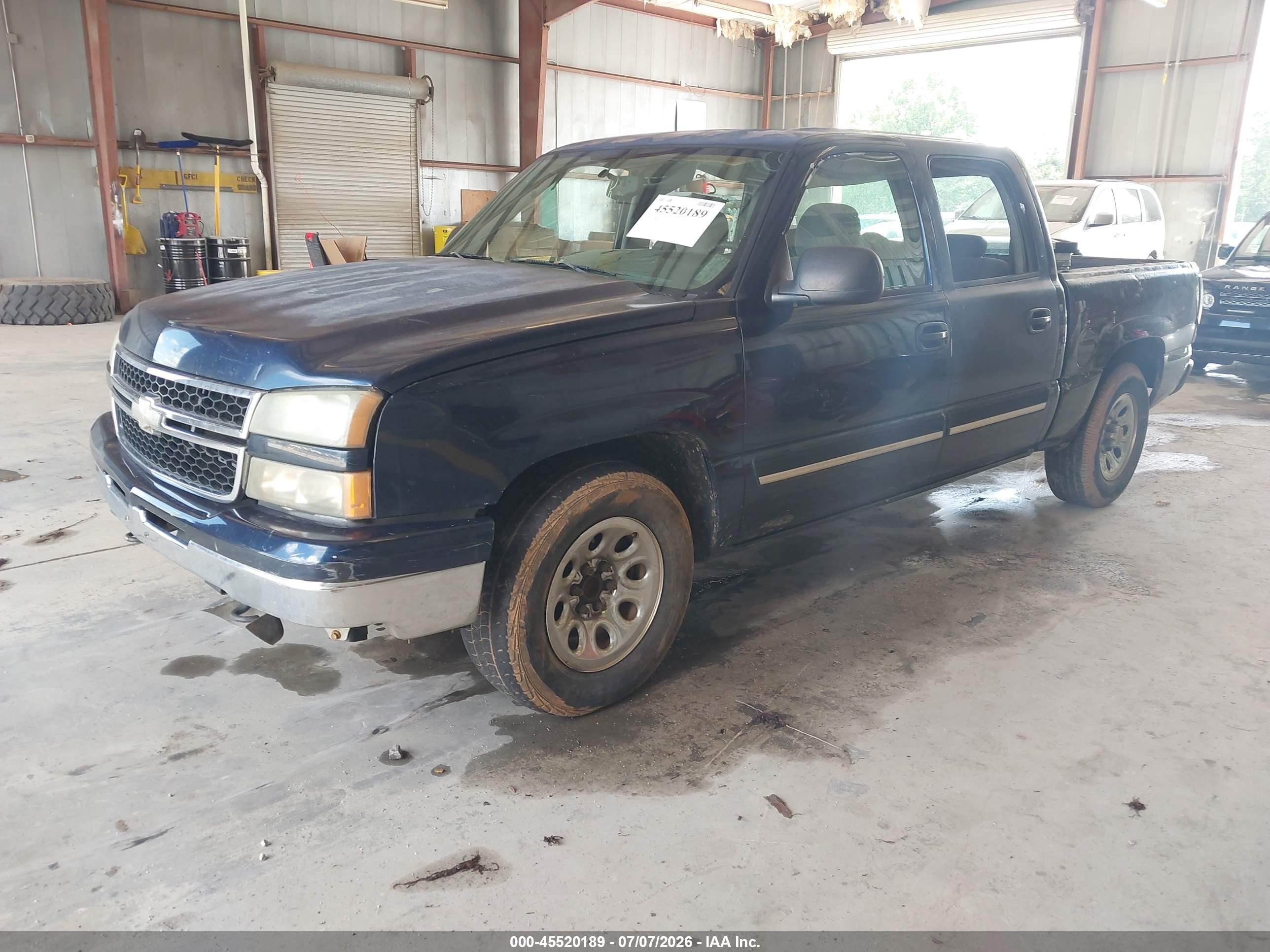2006 Chevrolet Silverado 1500 Ls Blue vin: 2GCEC13V861257463