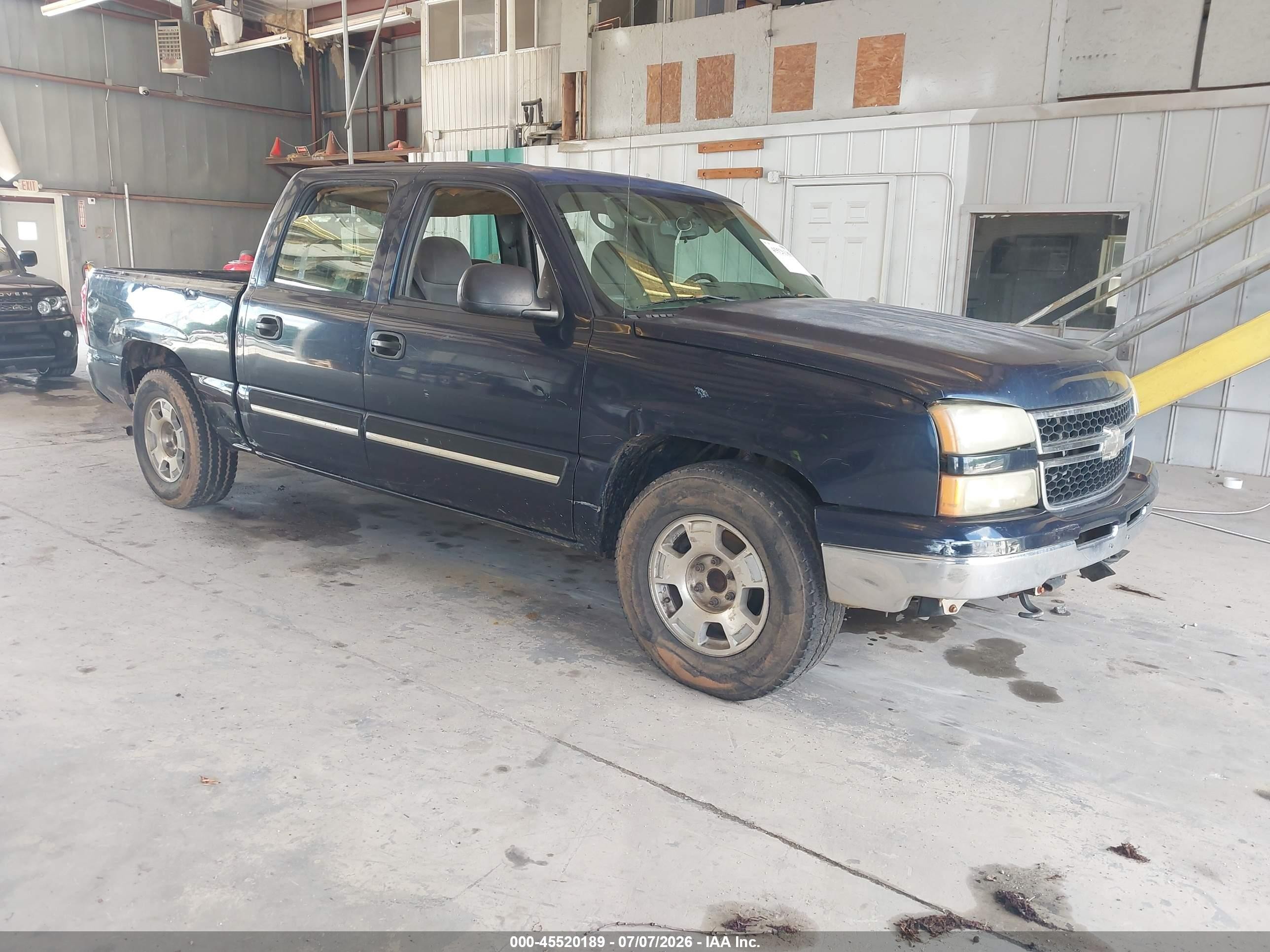 2006 Chevrolet Silverado 1500 Ls Blue vin: 2GCEC13V861257463