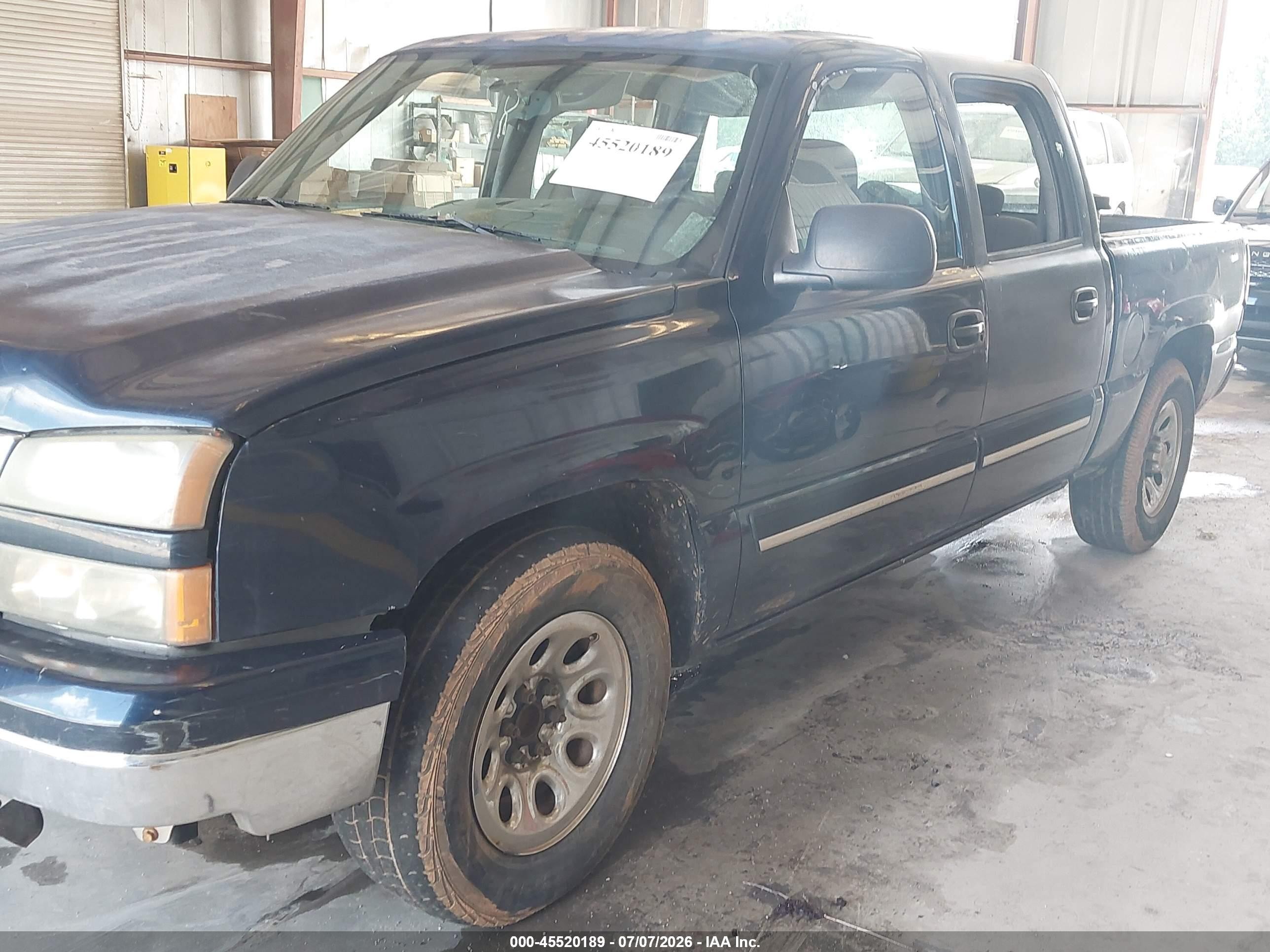 2006 Chevrolet Silverado 1500 Ls Blue vin: 2GCEC13V861257463
