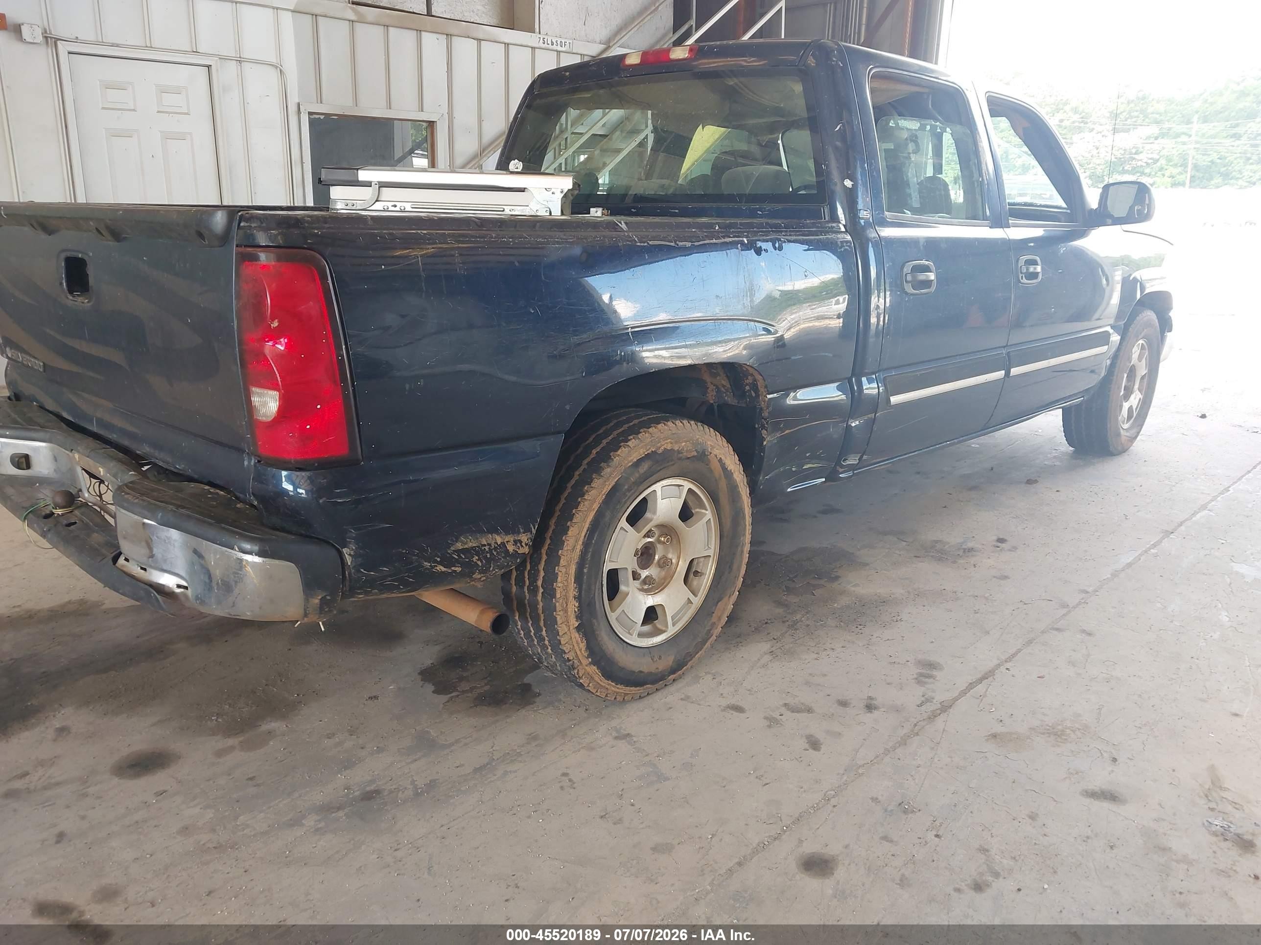 2006 Chevrolet Silverado 1500 Ls Blue vin: 2GCEC13V861257463
