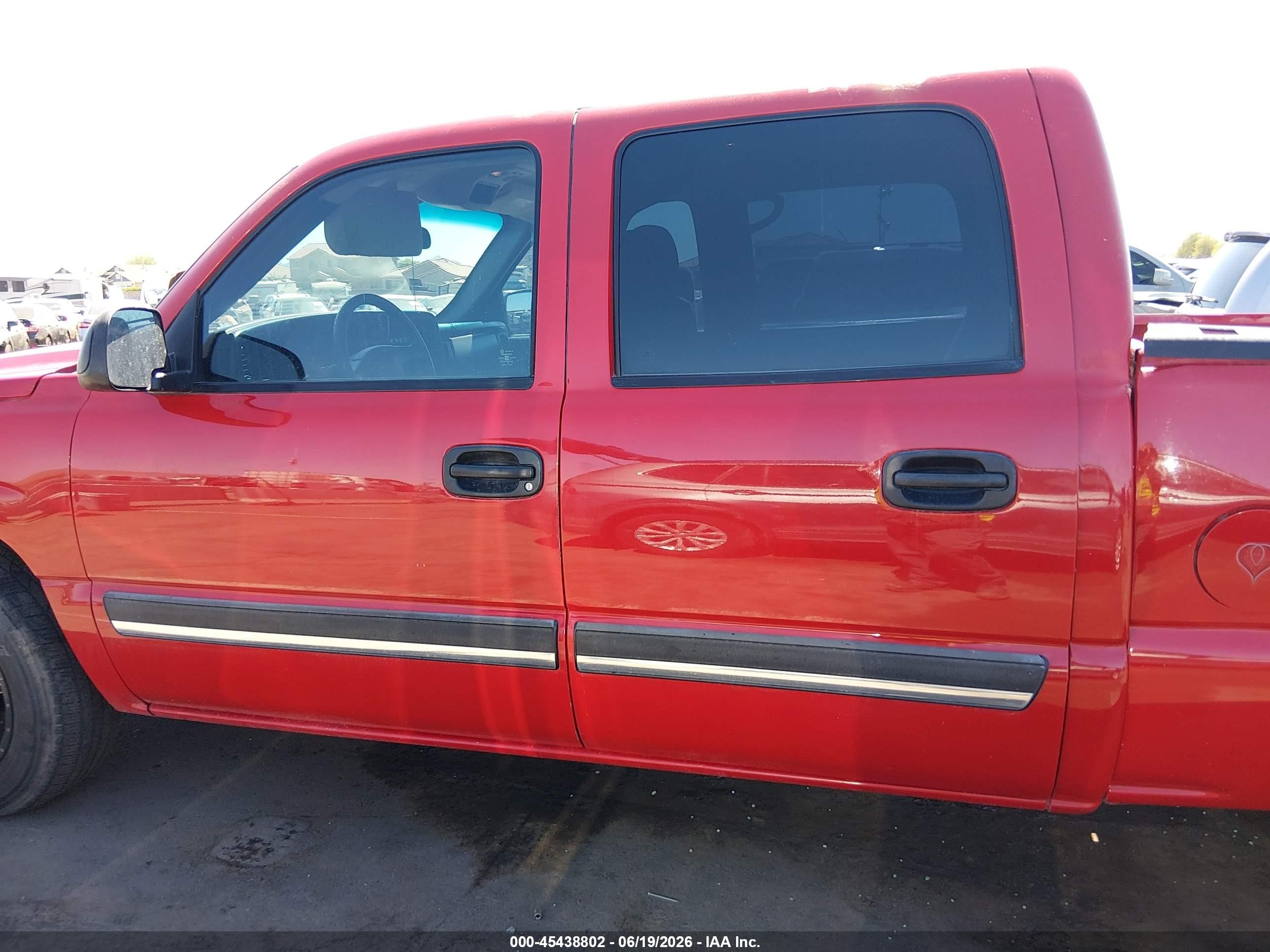 2007 Chevrolet Silverado 1500 Classic Ls Red vin: 2GCEC13V871165173