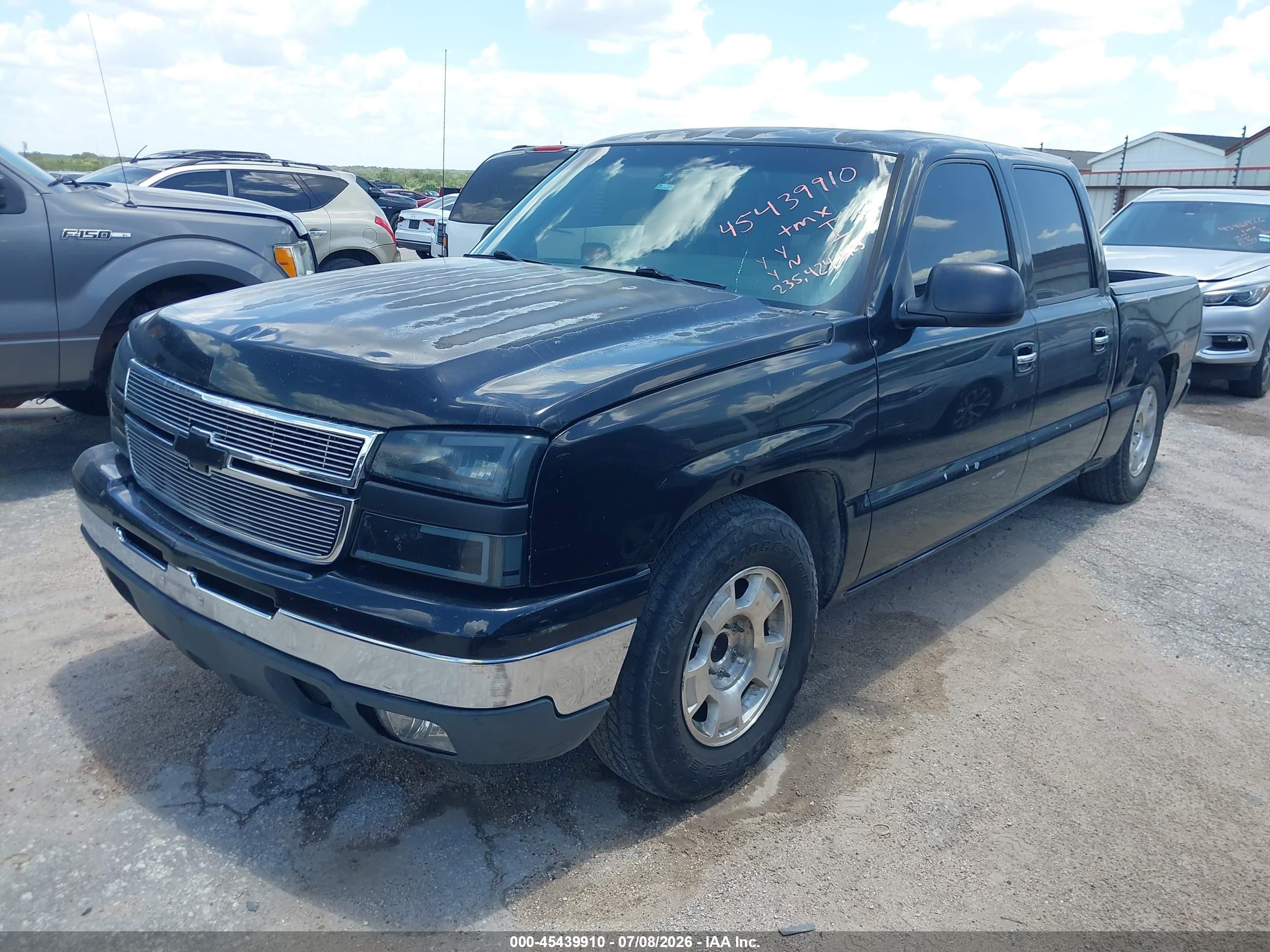 2006 Chevrolet Silverado 1500 Ls Black vin: 2GCEC13V961296577