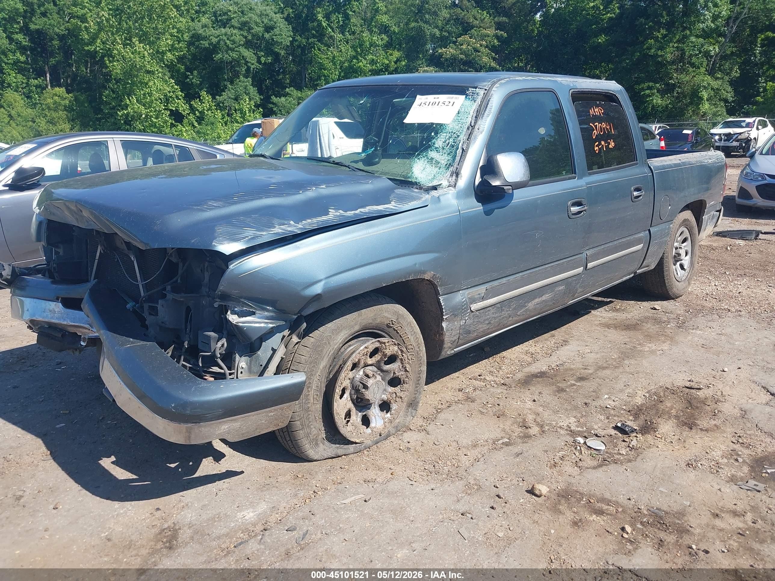2006 Chevrolet Silverado 1500 Ls Blue vin: 2GCEC13V961340738