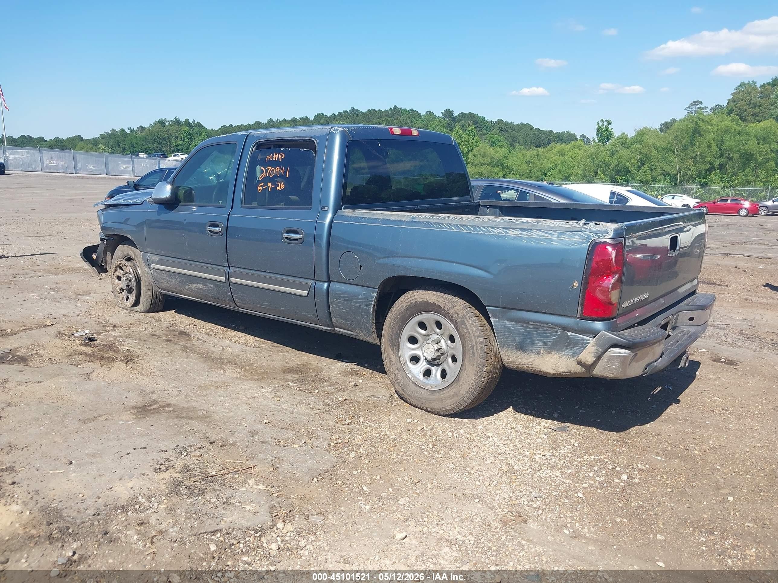 2006 Chevrolet Silverado 1500 Ls Blue vin: 2GCEC13V961340738