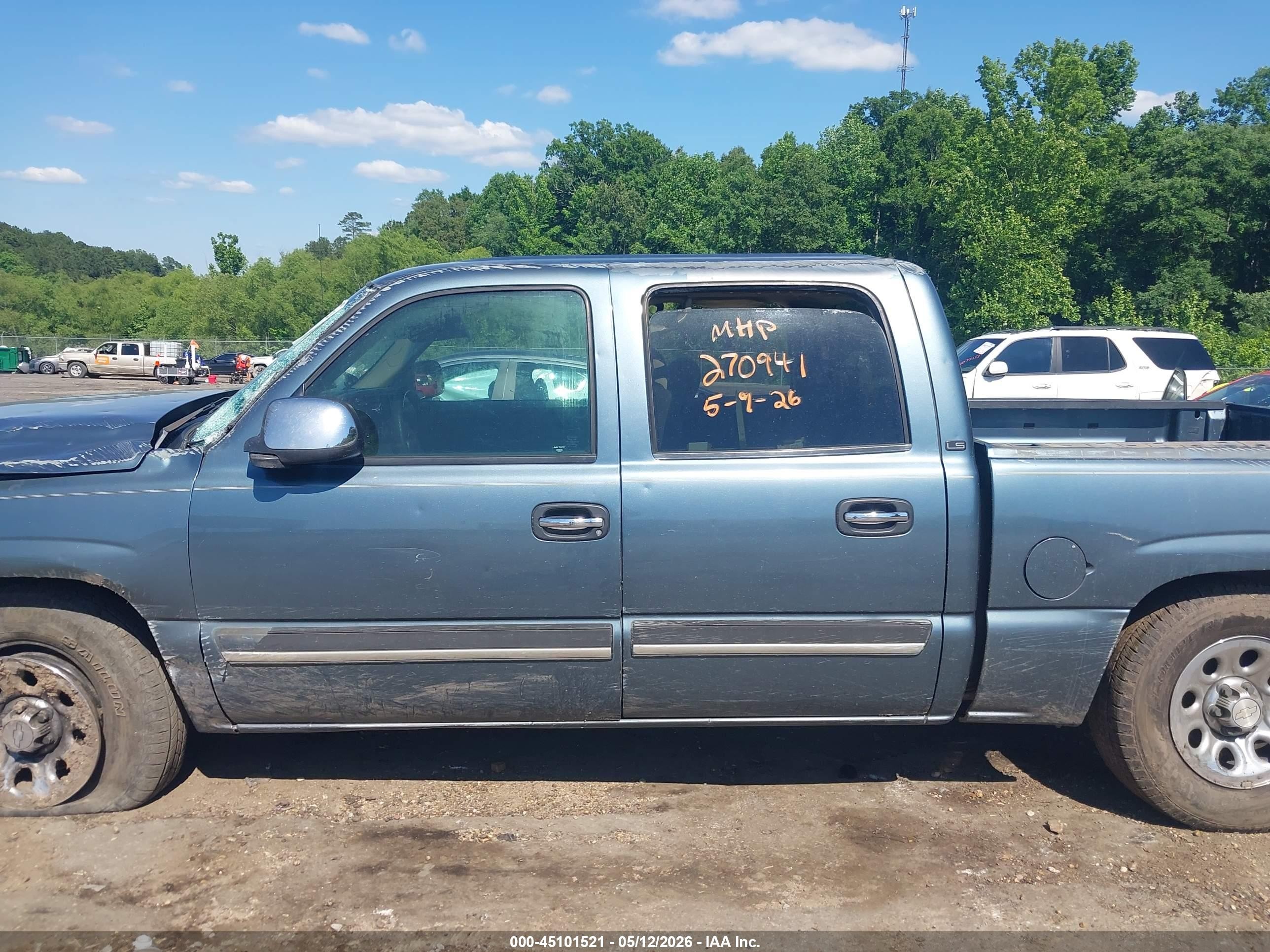 2006 Chevrolet Silverado 1500 Ls Blue vin: 2GCEC13V961340738