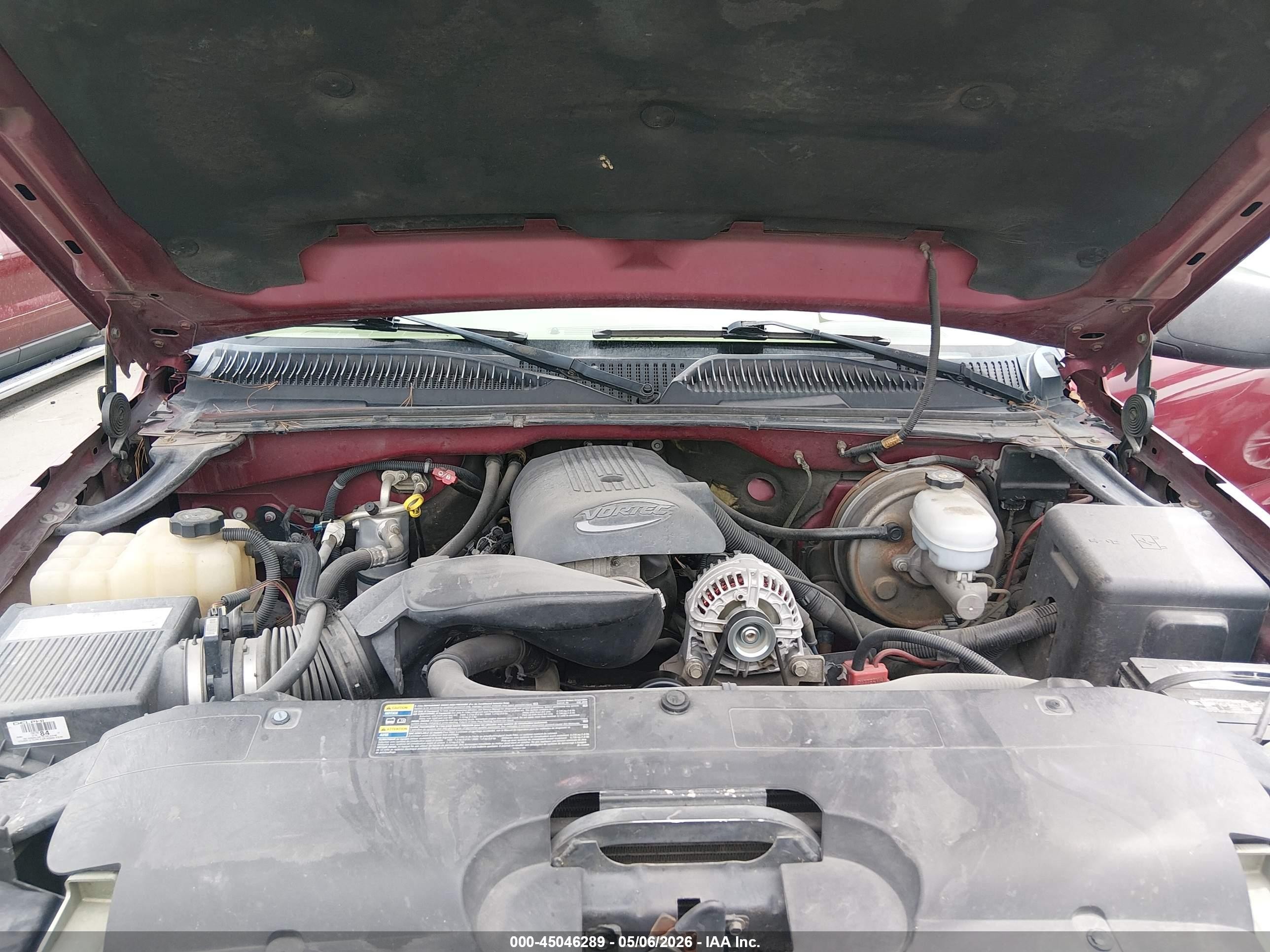 2006 Chevrolet Silverado 1500 Ls Burgundy vin: 2GCEC13VX61208359