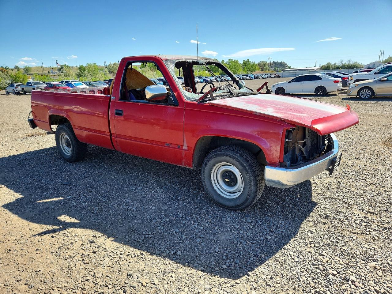 1990 Chevrolet Gmt-400 C1500 Red vin: 2GCEC14Z9L1212142