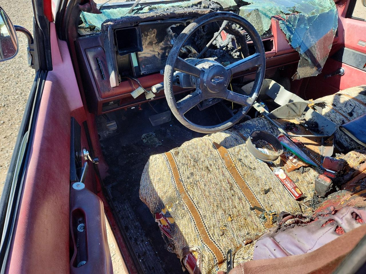 1990 Chevrolet Gmt-400 C1500 Red vin: 2GCEC14Z9L1212142