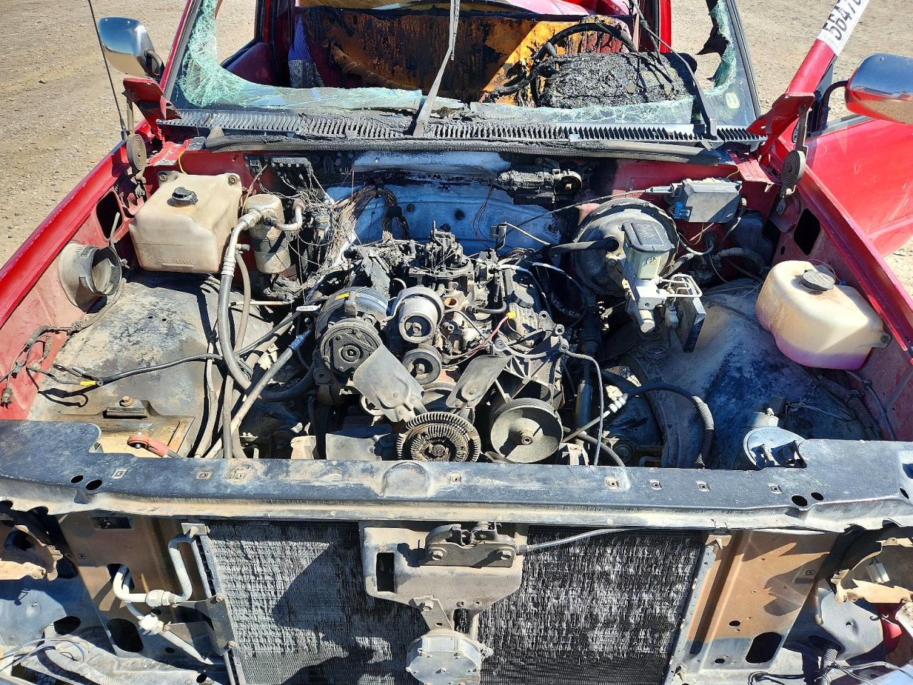 1990 Chevrolet Gmt-400 C1500 Red vin: 2GCEC14Z9L1212142
