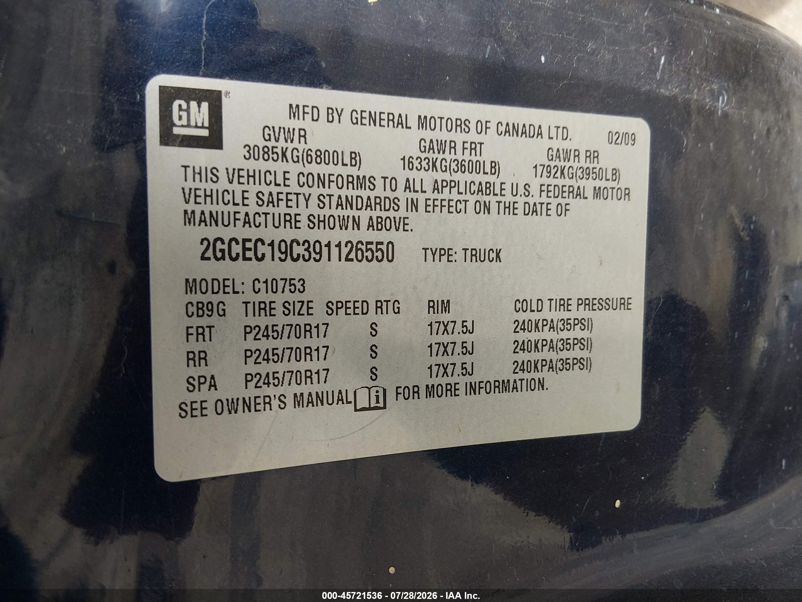 2009 Chevrolet Silverado 1500 Ls Dark Blue vin: 2GCEC19C391126550