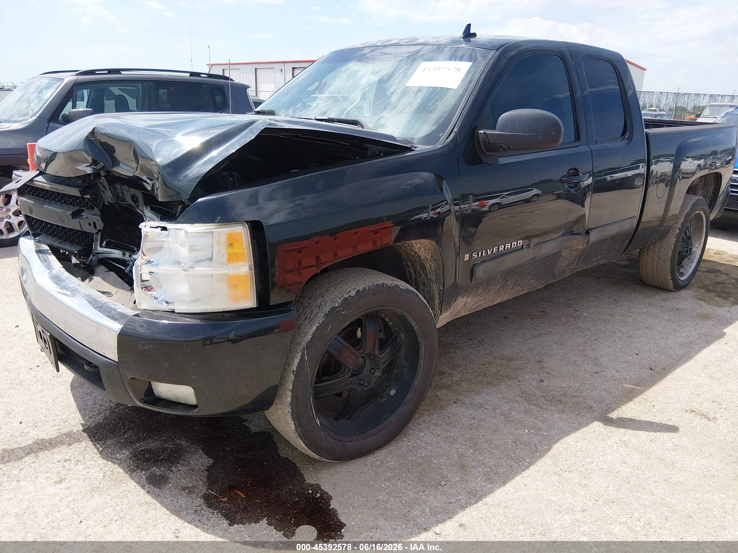 2008 Chevrolet Silverado 1500 Lt1 Black vin: 2GCEC19J981196308