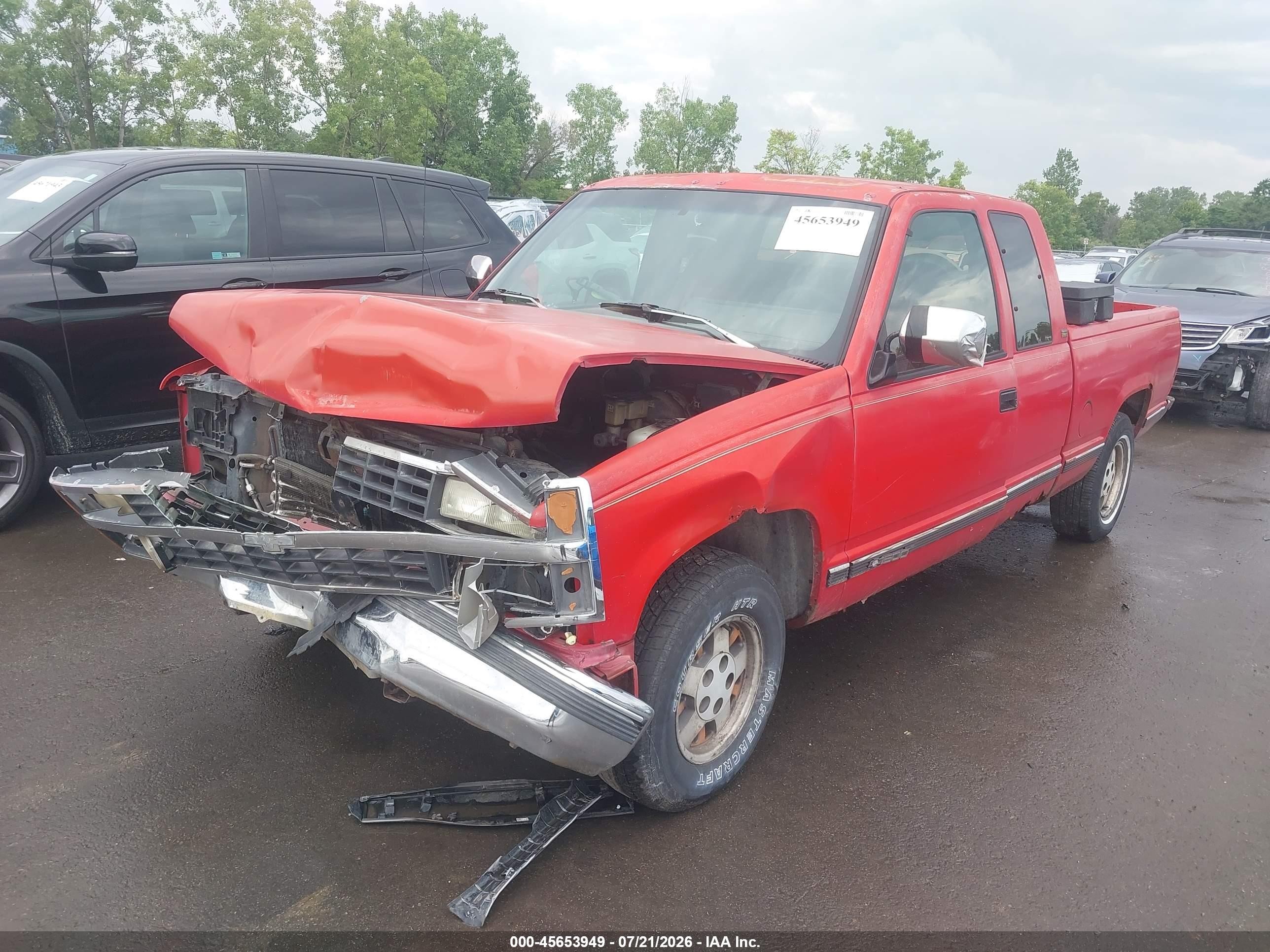 1993 Chevrolet Gmt-400 C1500 Red vin: 2GCEC19K1P1173287