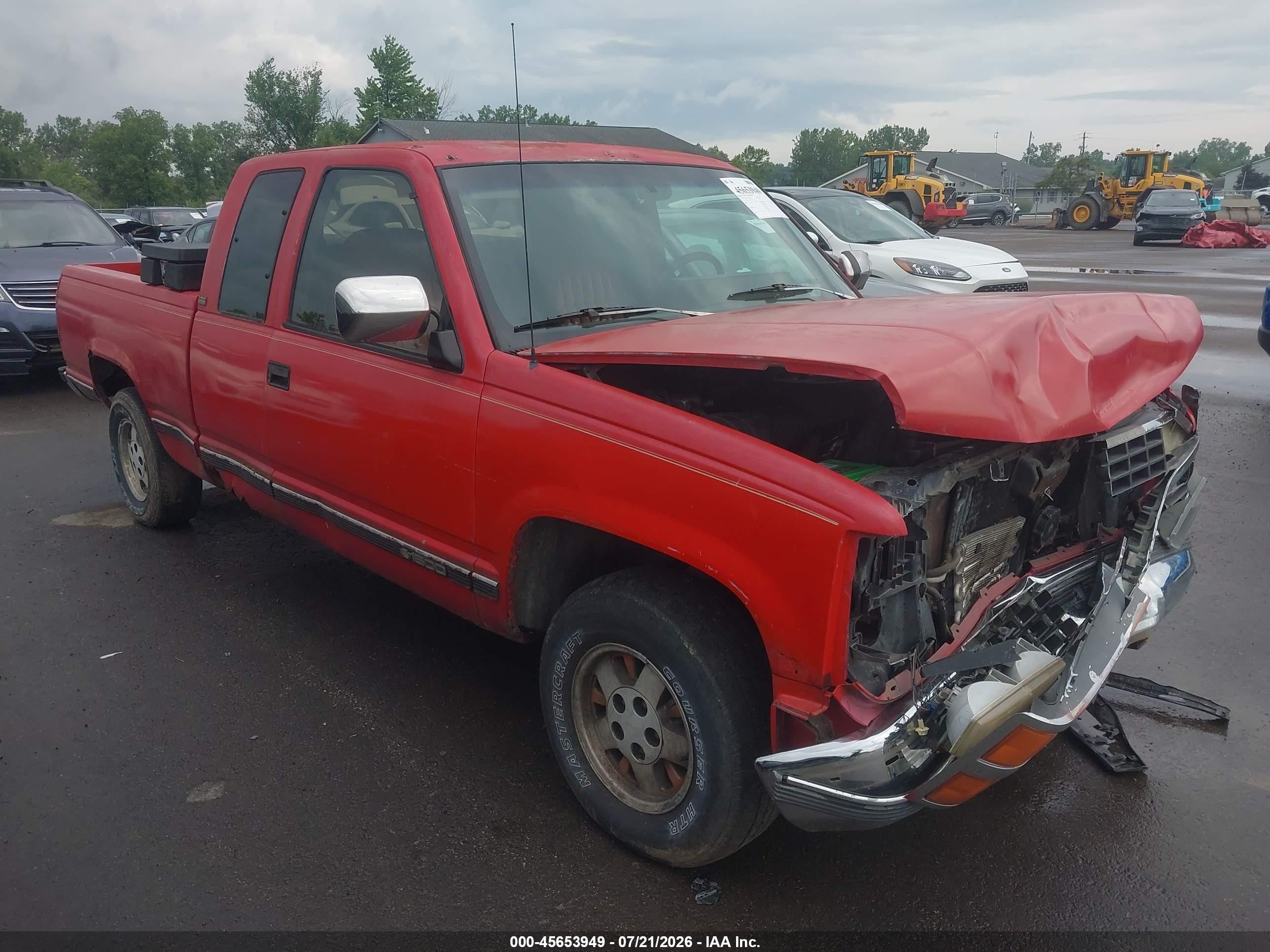 1993 Chevrolet Gmt-400 C1500 Red vin: 2GCEC19K1P1173287