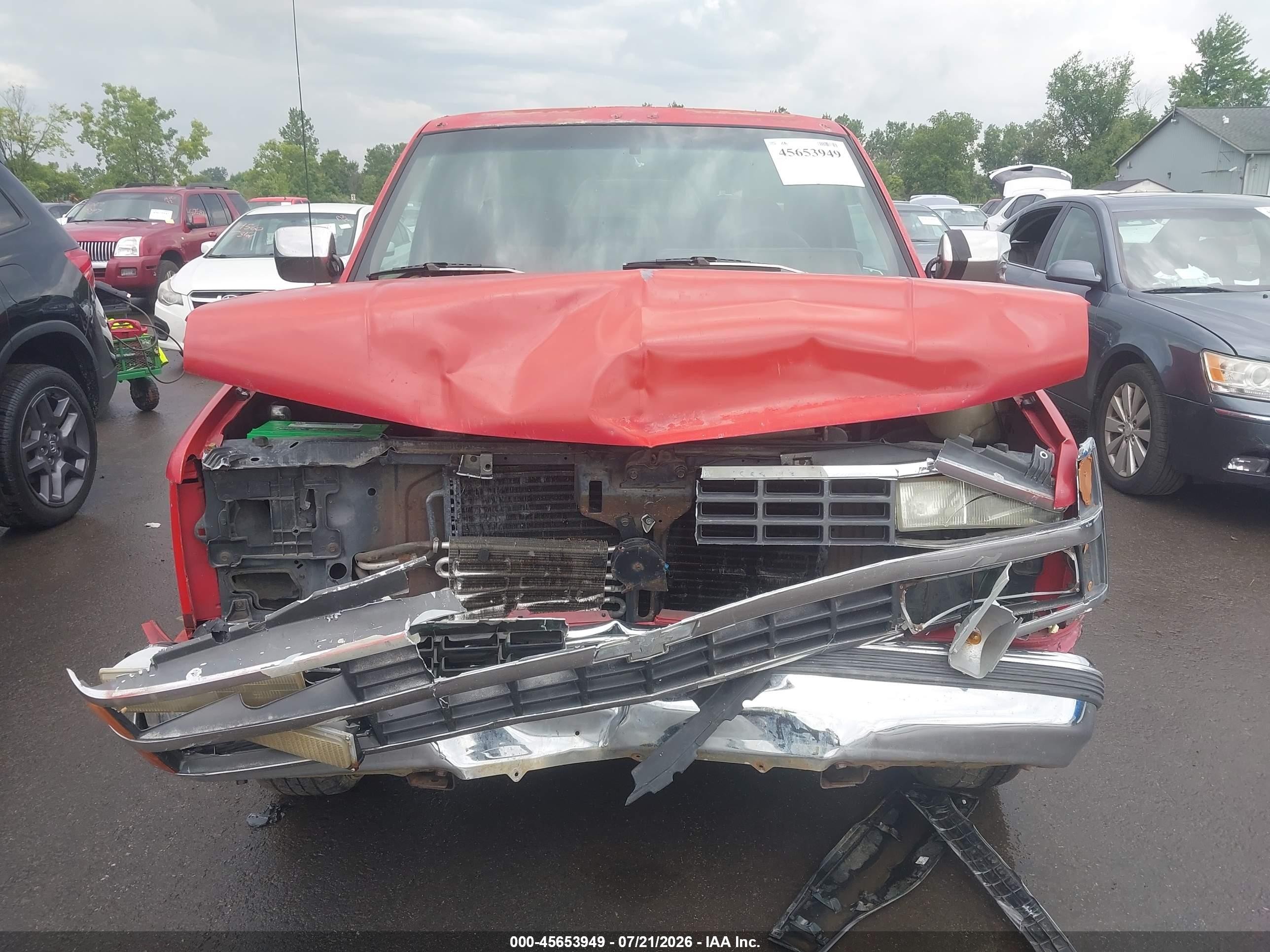 1993 Chevrolet Gmt-400 C1500 Red vin: 2GCEC19K1P1173287