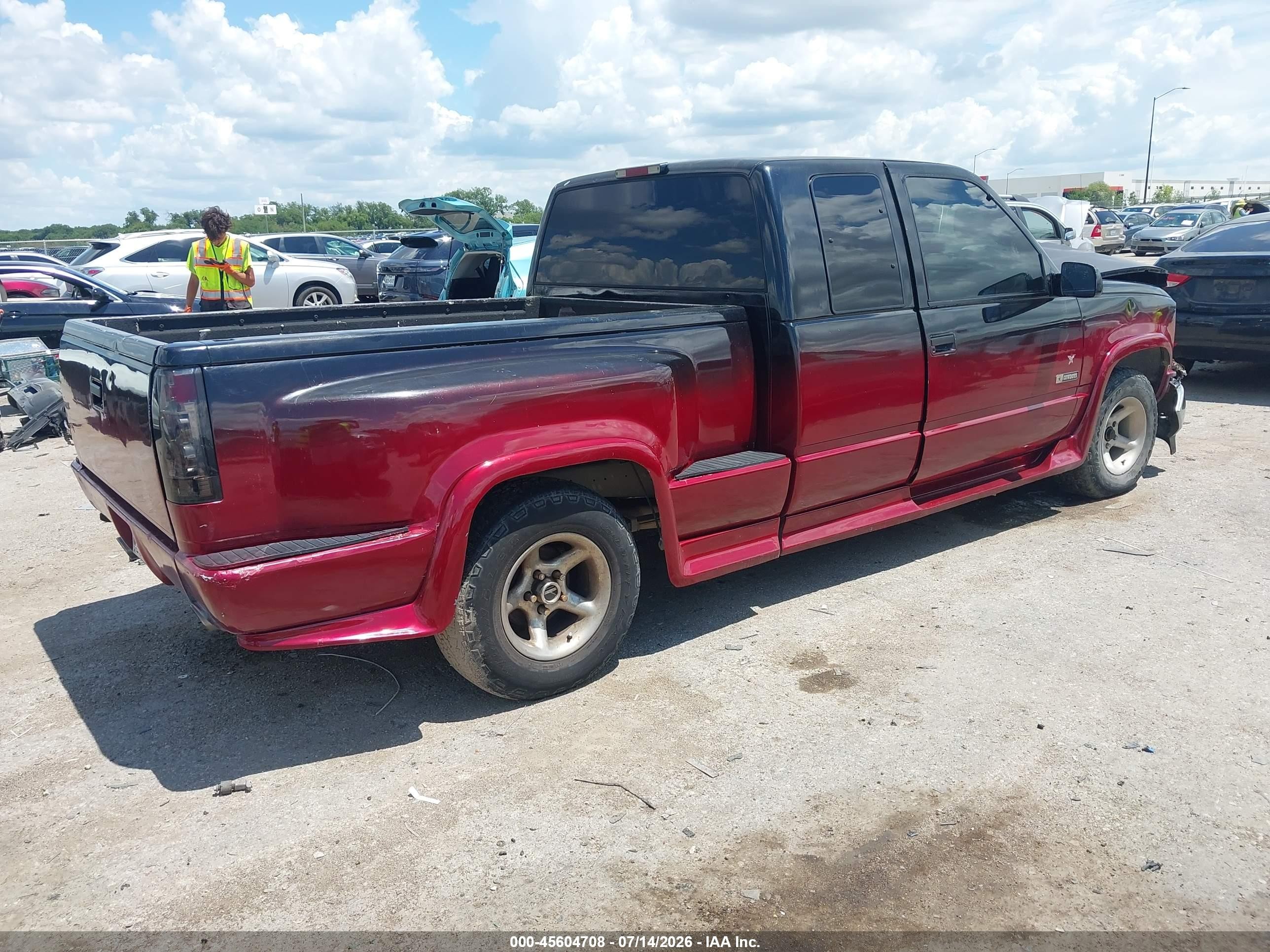 1995 Chevrolet Gmt-400 C1500 Burgundy vin: 2GCEC19K1S1153453