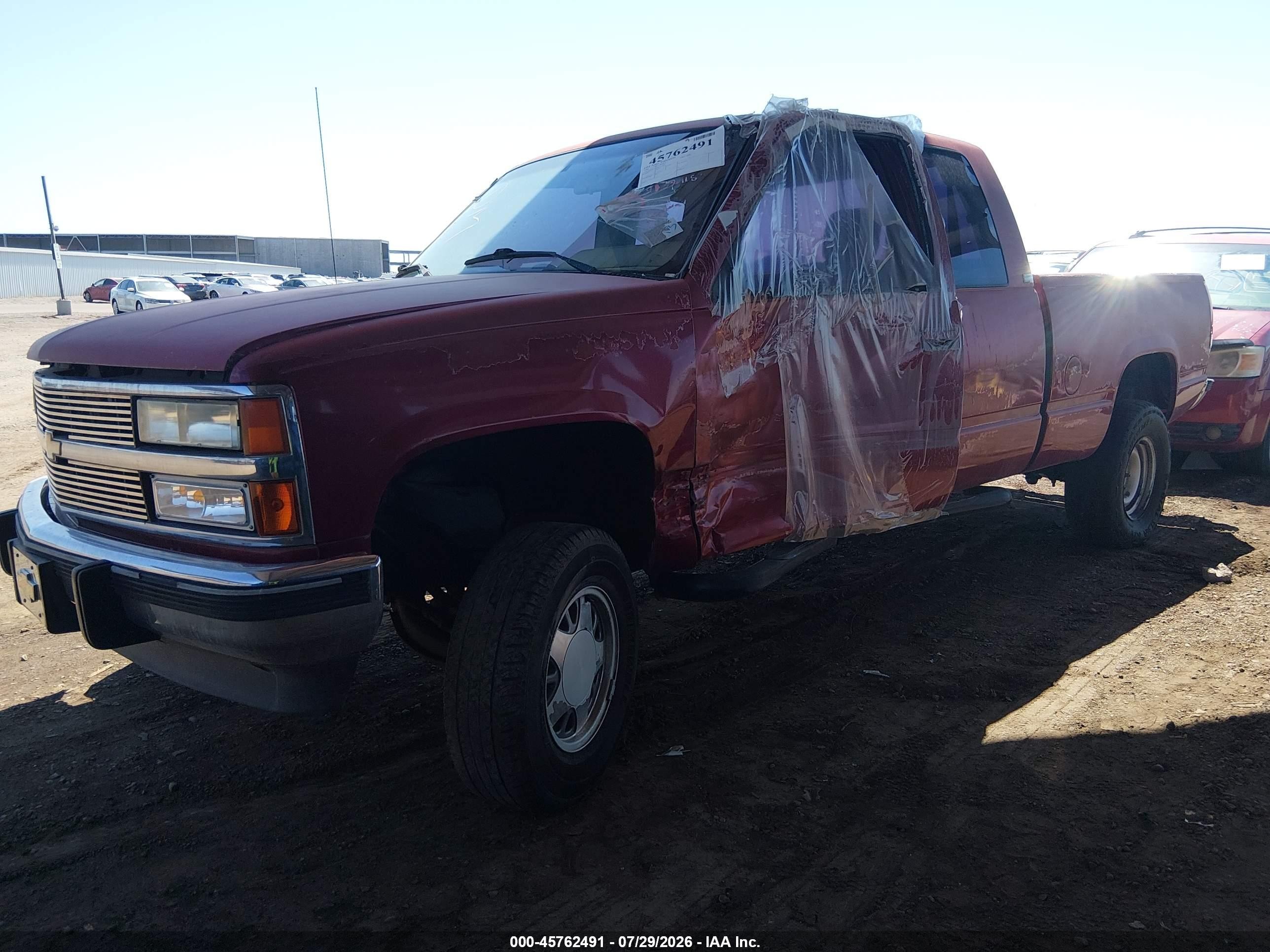 1990 Chevrolet Gmt-400 C1500 Burgundy vin: 2GCEC19K3L1151026