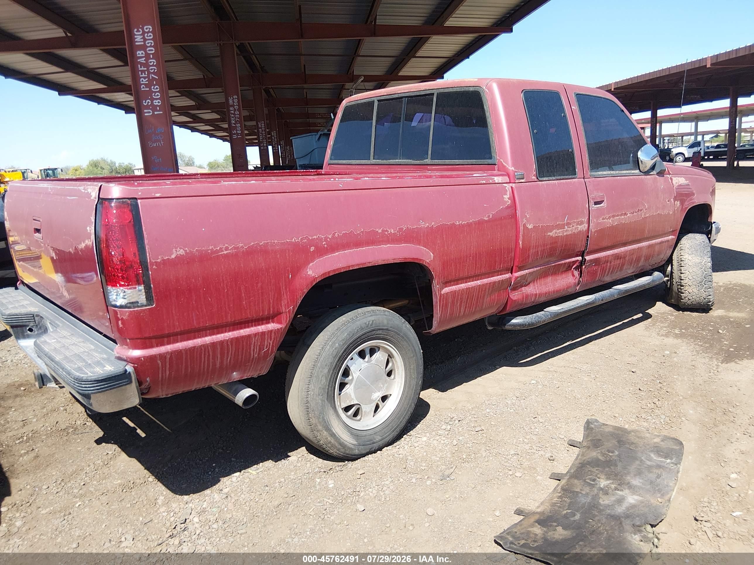 1990 Chevrolet Gmt-400 C1500 Burgundy vin: 2GCEC19K3L1151026