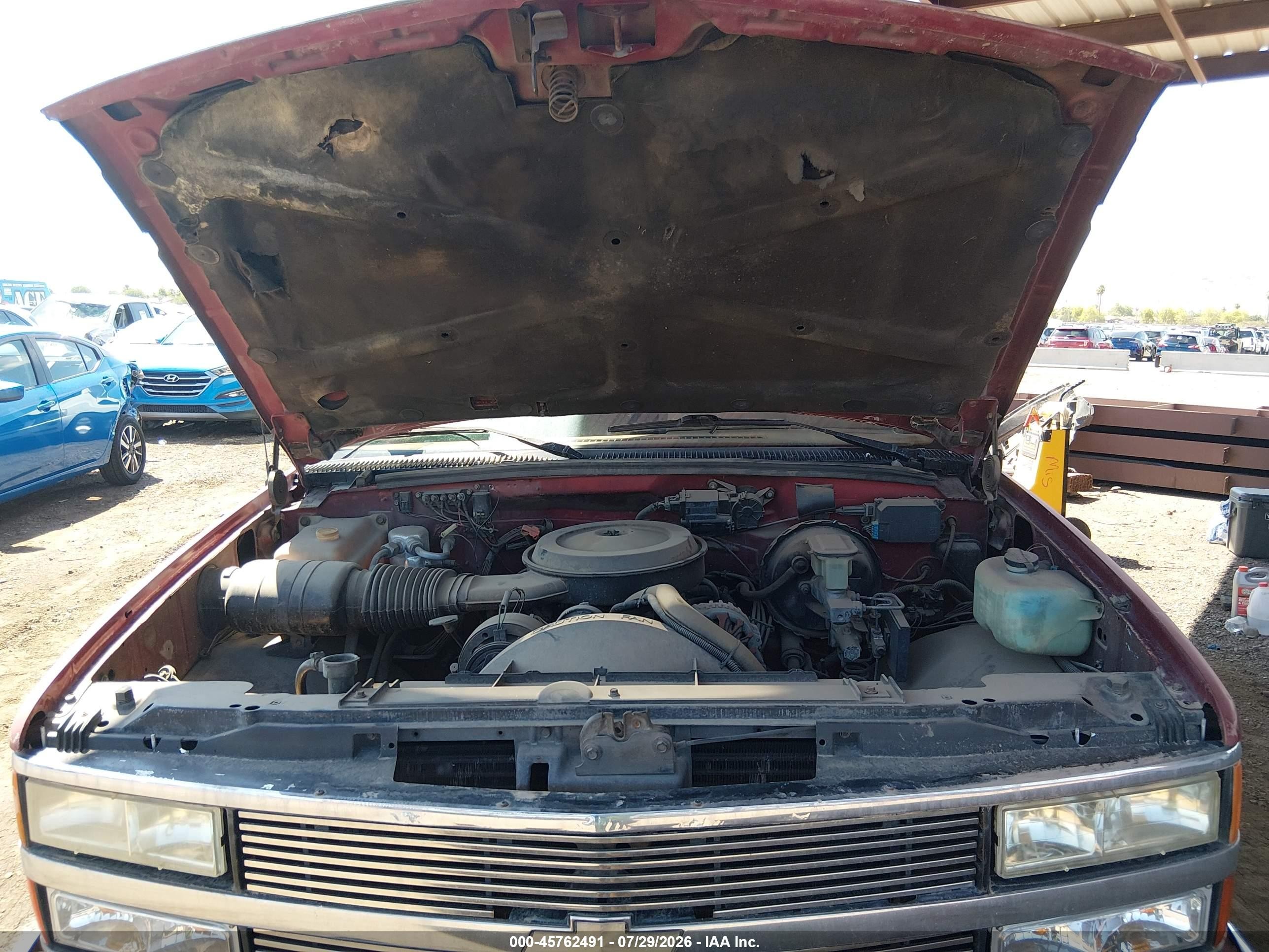 1990 Chevrolet Gmt-400 C1500 Burgundy vin: 2GCEC19K3L1151026