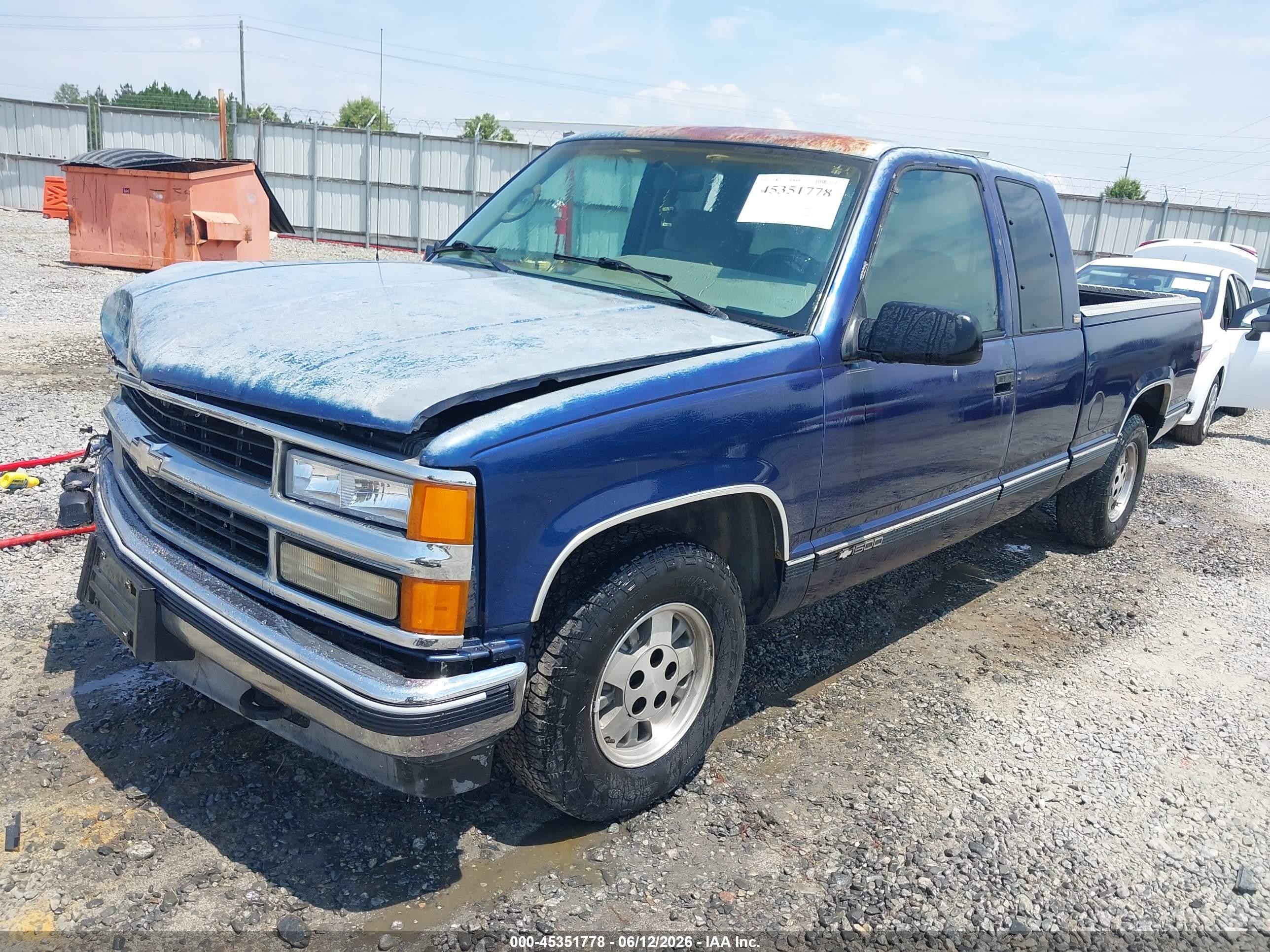 1995 Chevrolet Gmt-400 C1500 Blue vin: 2GCEC19K4S1139739