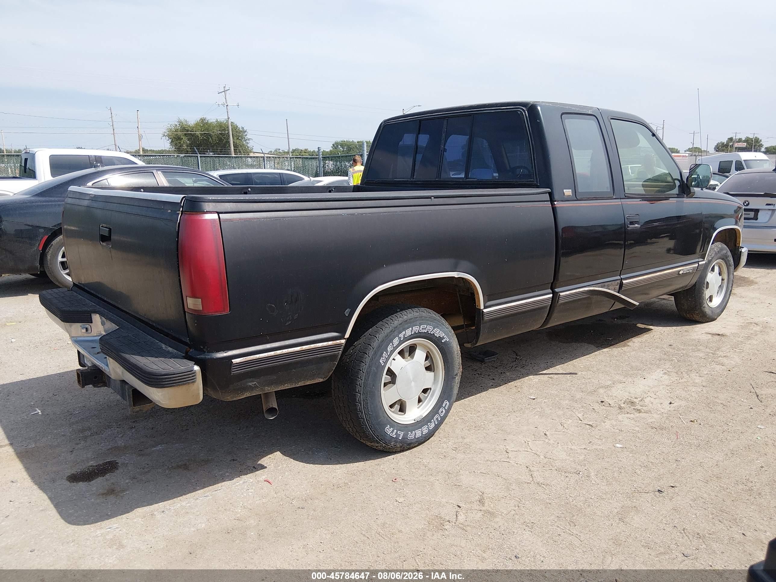 1992 Chevrolet Gmt-400 C1500 Black vin: 2GCEC19K8N1118672