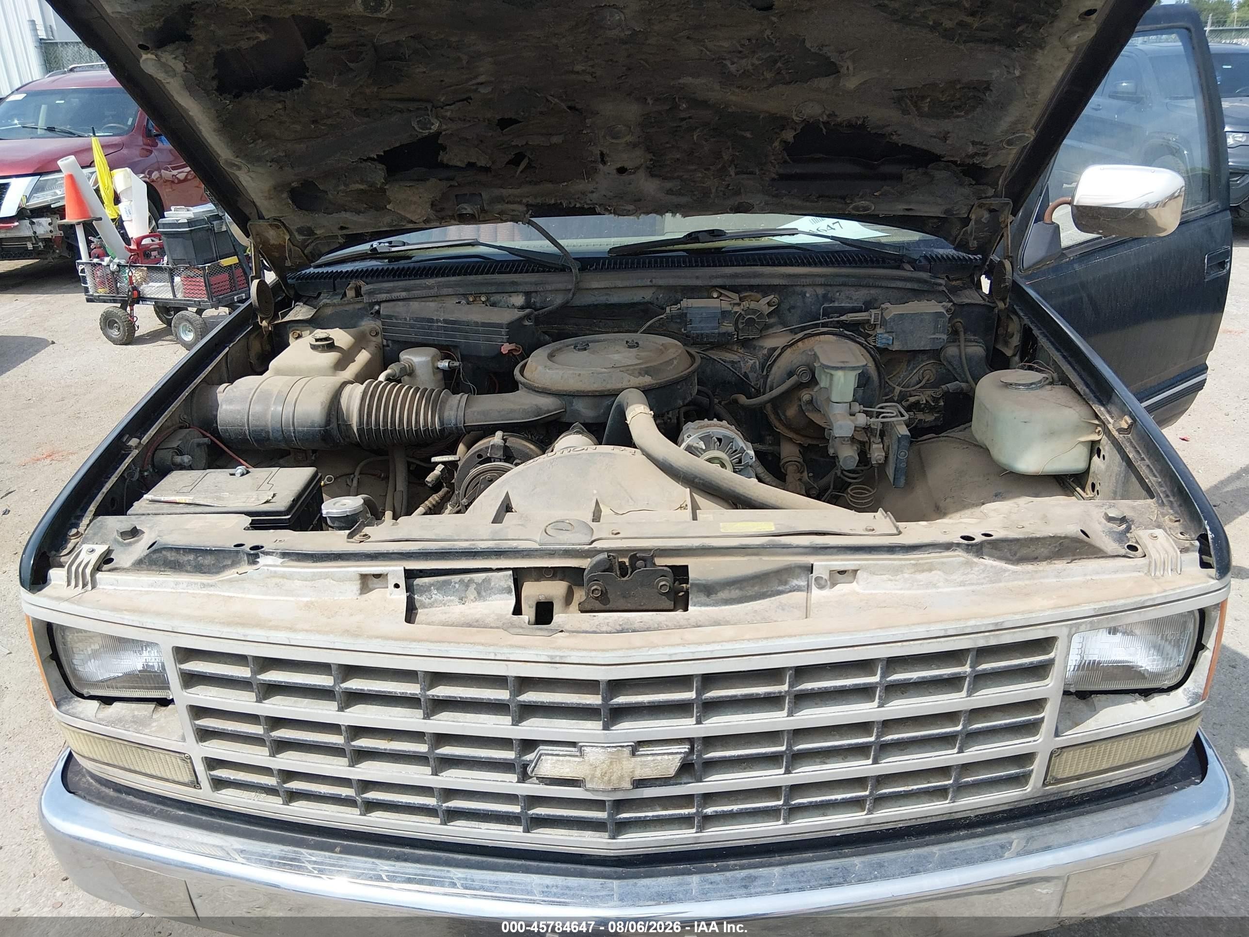 1992 Chevrolet Gmt-400 C1500 Black vin: 2GCEC19K8N1118672