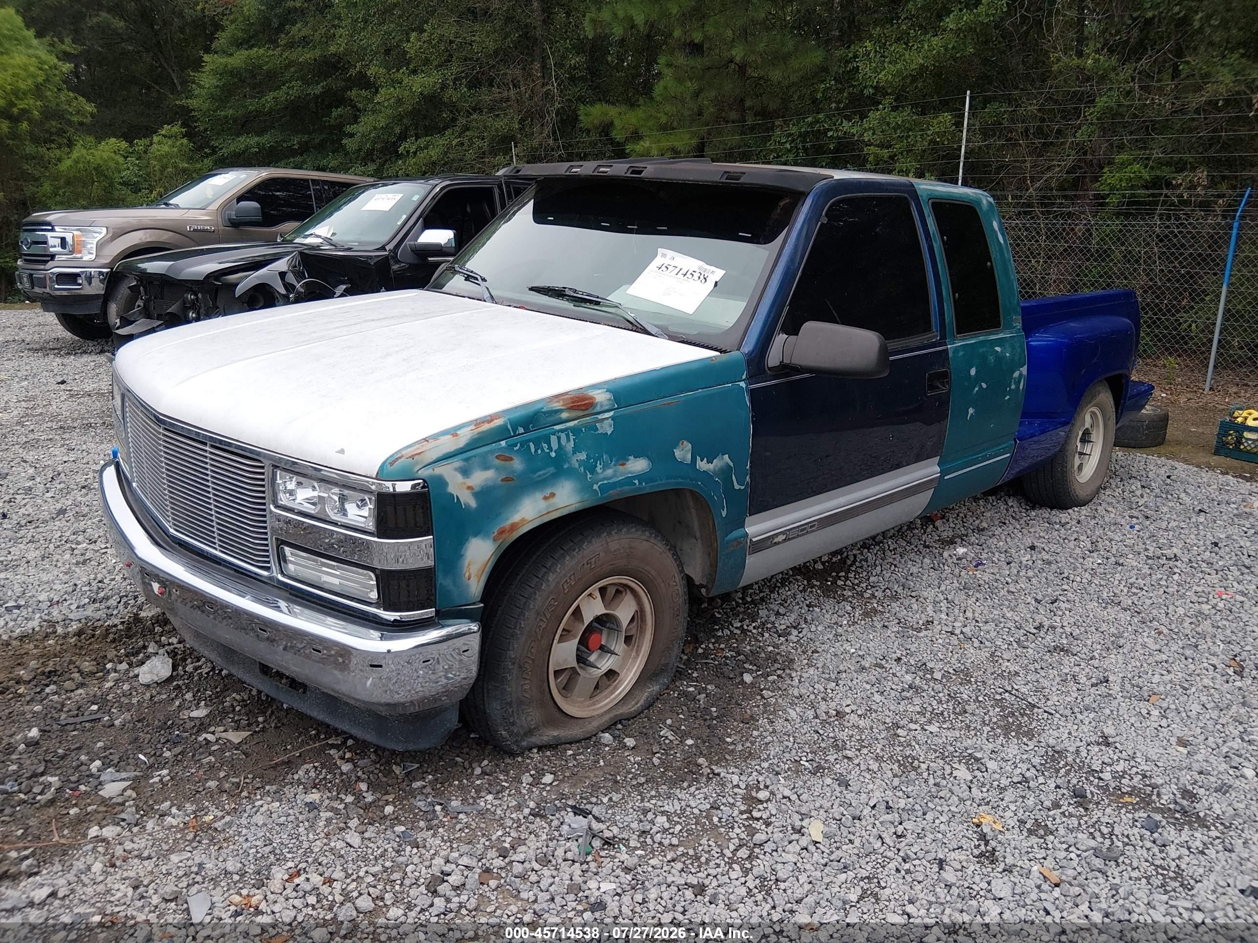 1993 Chevrolet Gmt-400 C1500 Blue vin: 2GCEC19K8P1241522