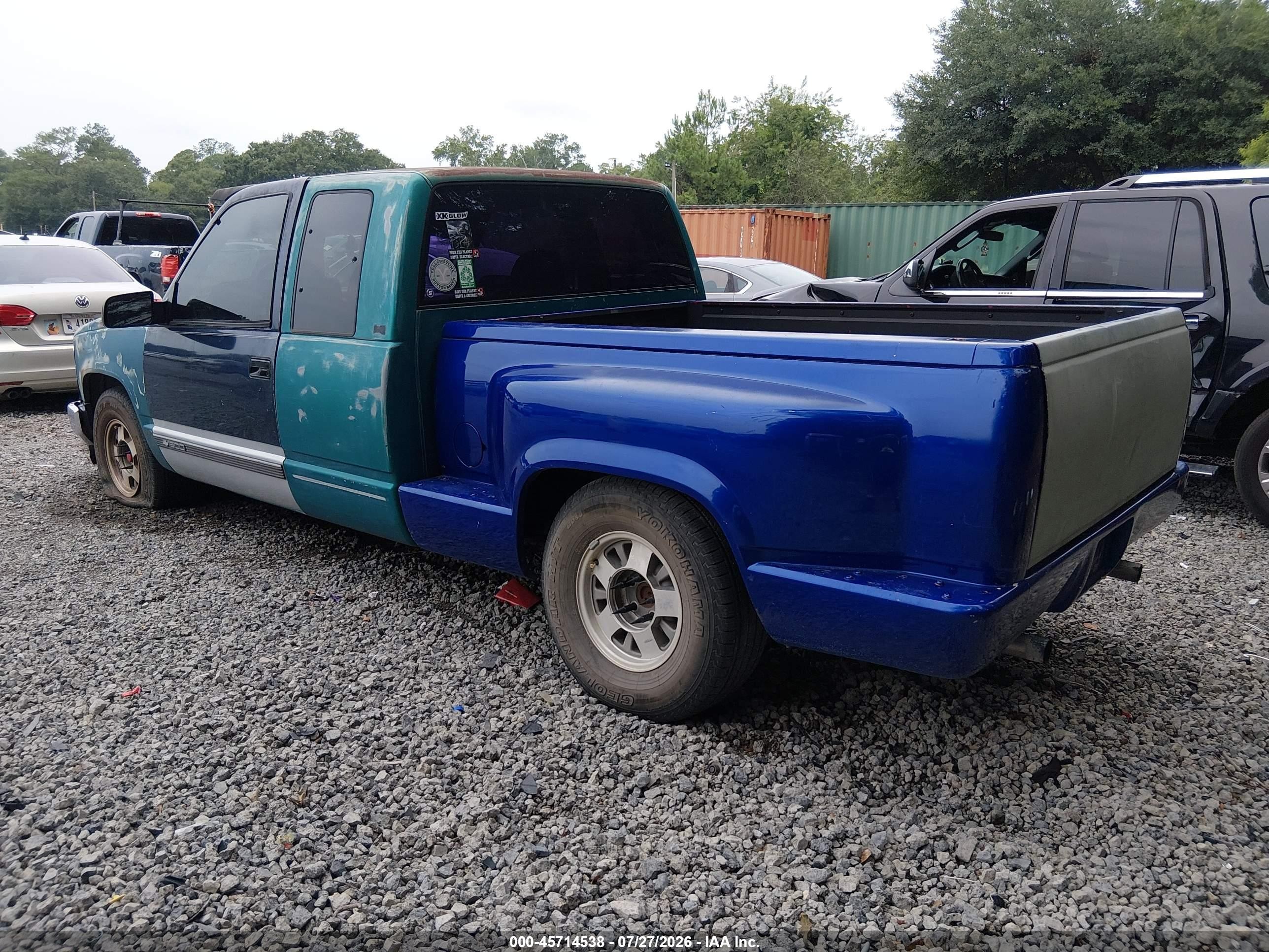 1993 Chevrolet Gmt-400 C1500 Blue vin: 2GCEC19K8P1241522