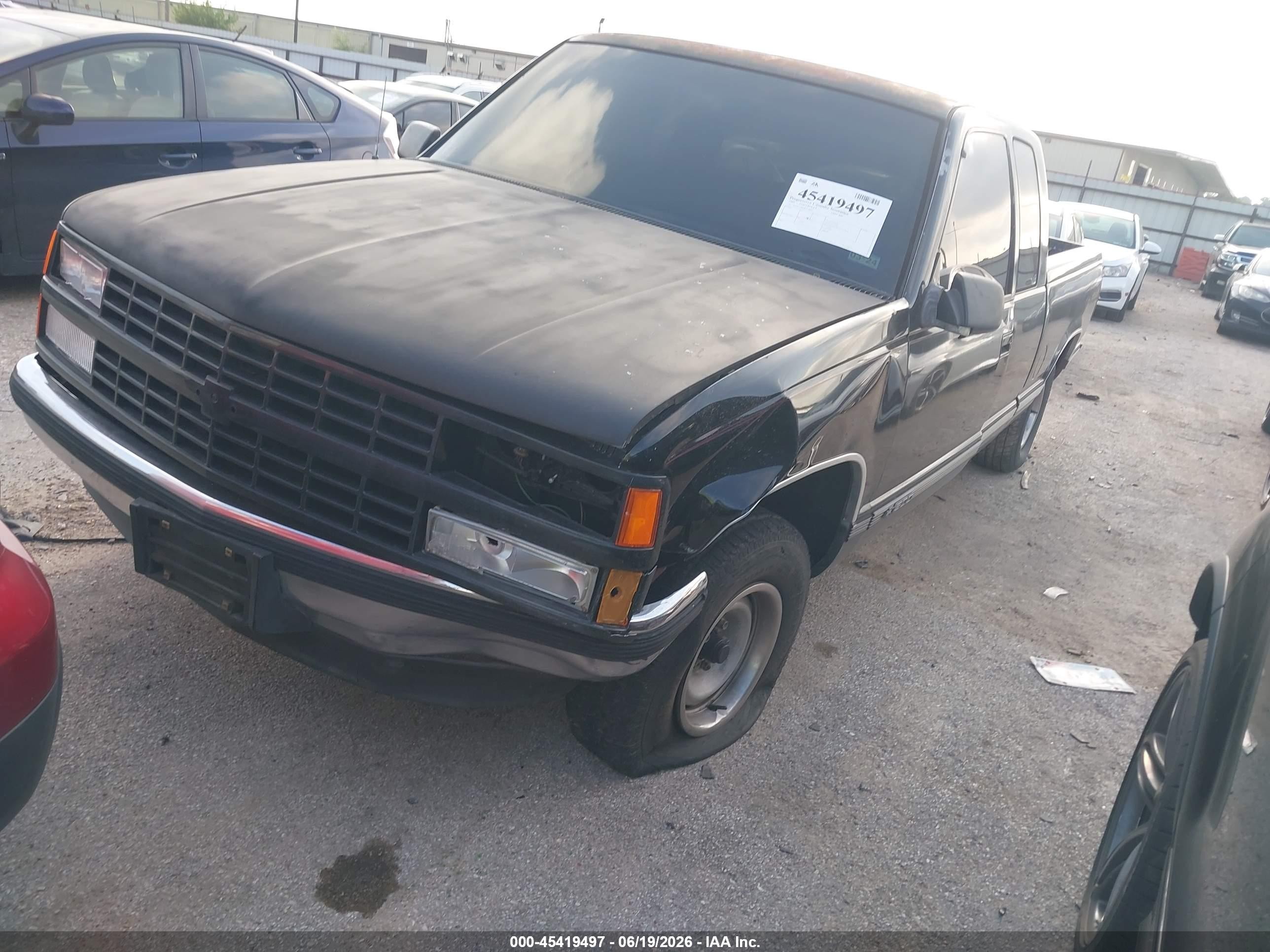 1989 Chevrolet Gmt-400 C1500 Black vin: 2GCEC19KXK1188847