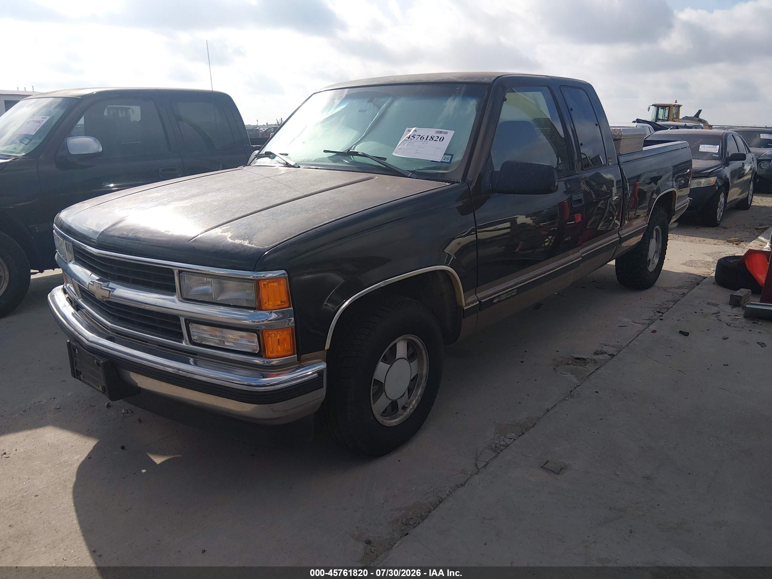 1998 Chevrolet C/k 1500 Fleetside Black vin: 2GCEC19M4W1149162