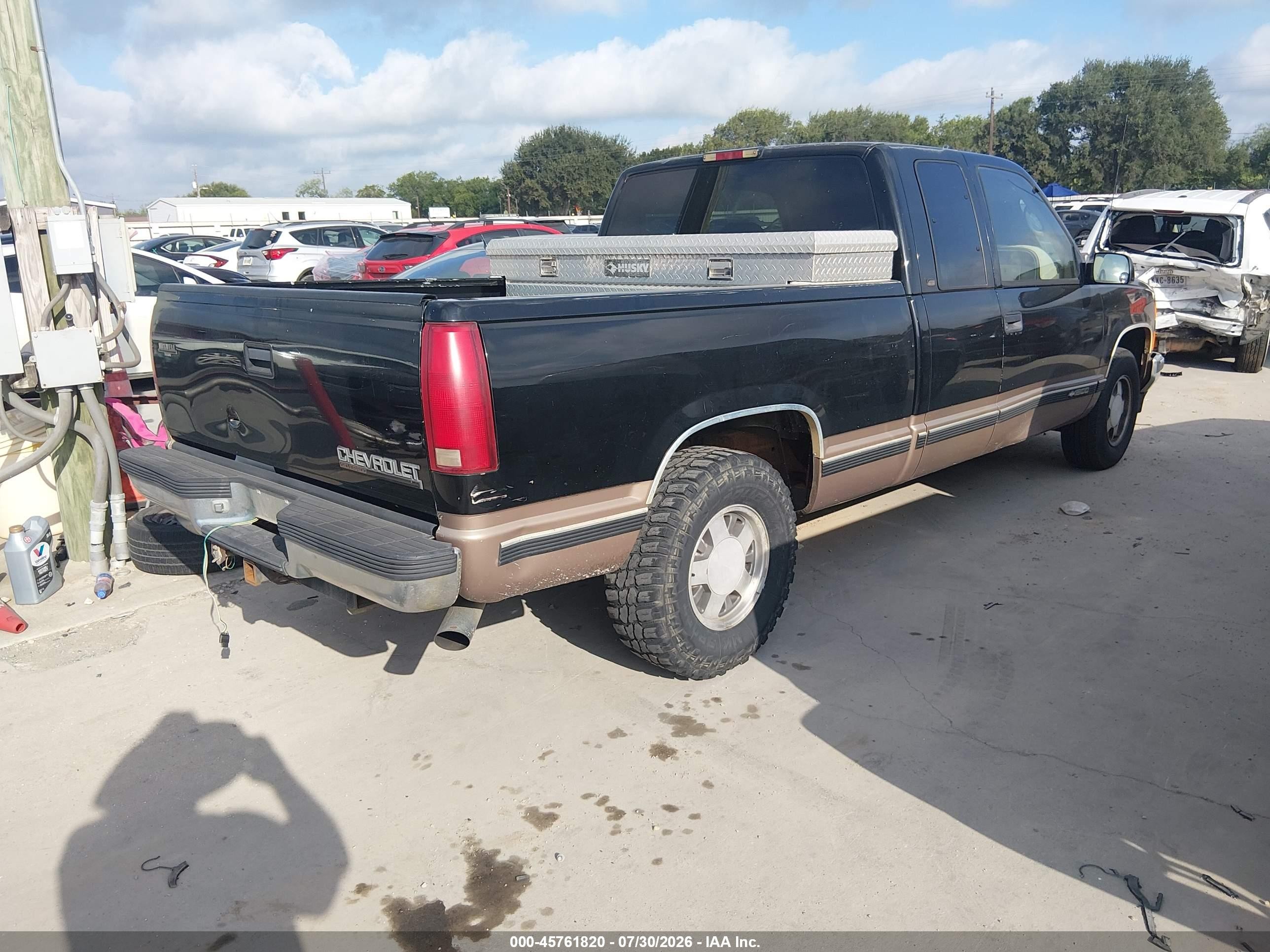 1998 Chevrolet C/k 1500 Fleetside Black vin: 2GCEC19M4W1149162