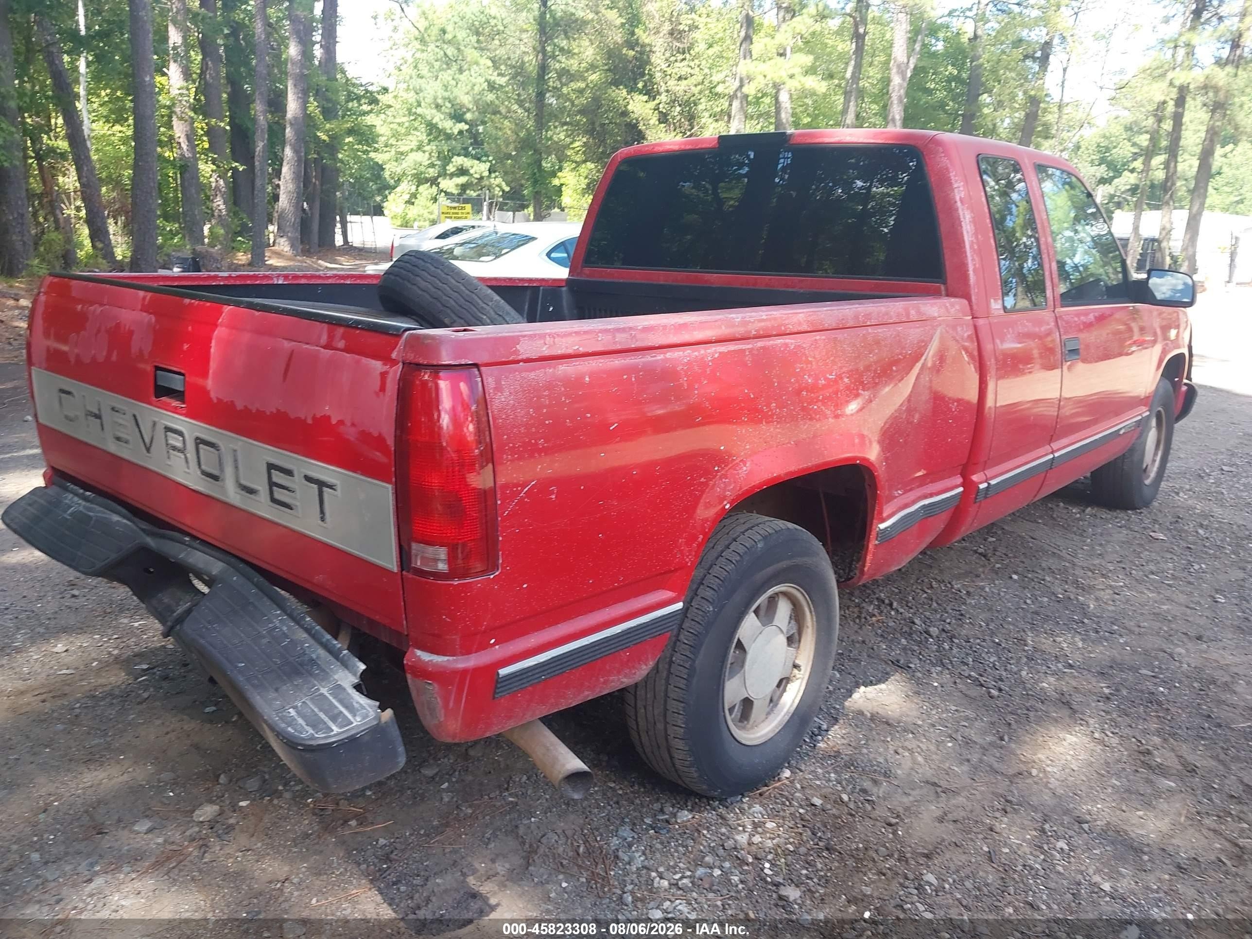 1997 Chevrolet C1500 Fleetside Red vin: 2GCEC19R1V1176054