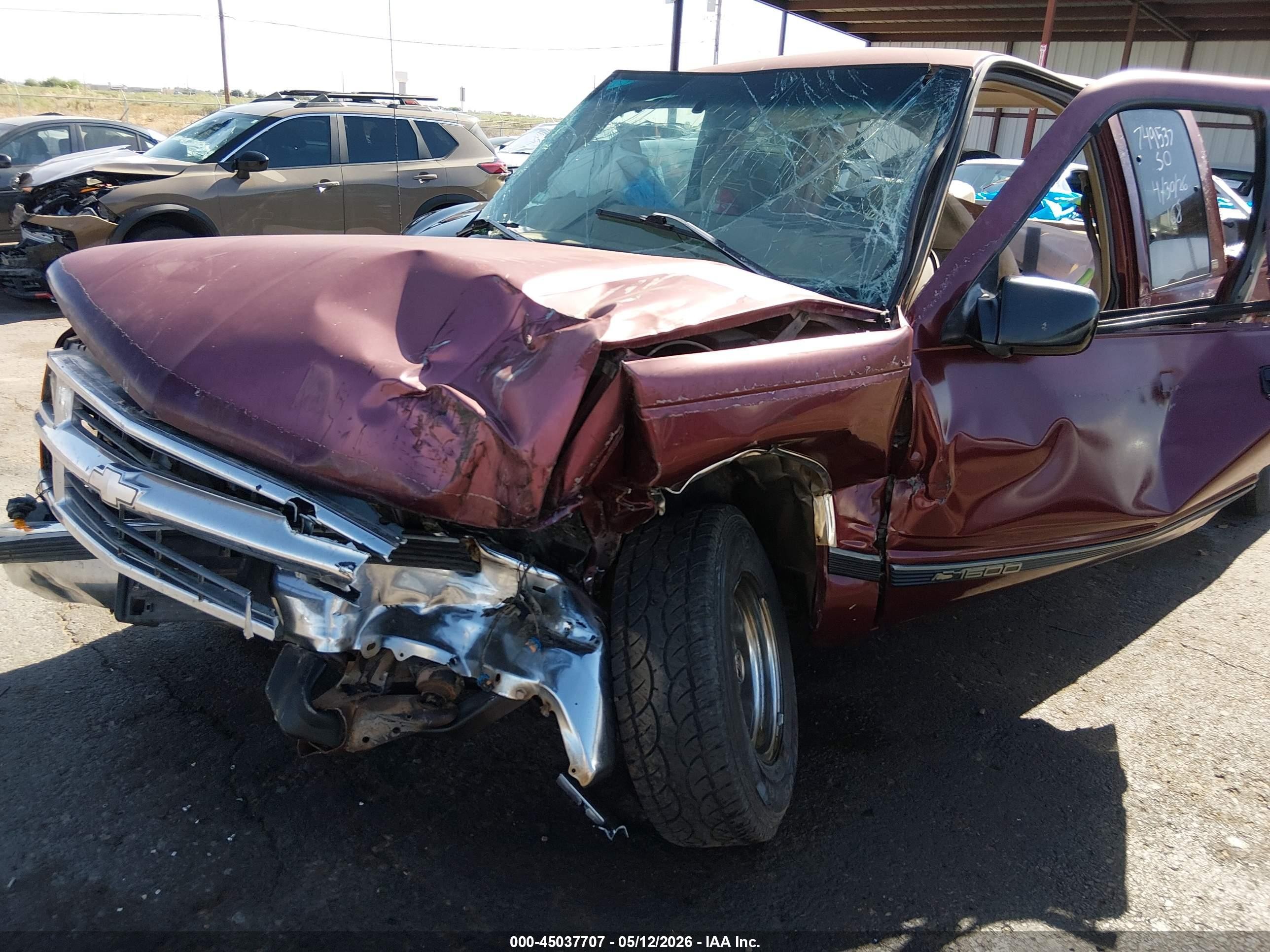 1997 Chevrolet C1500 Fleetside Maroon vin: 2GCEC19R1V1193243
